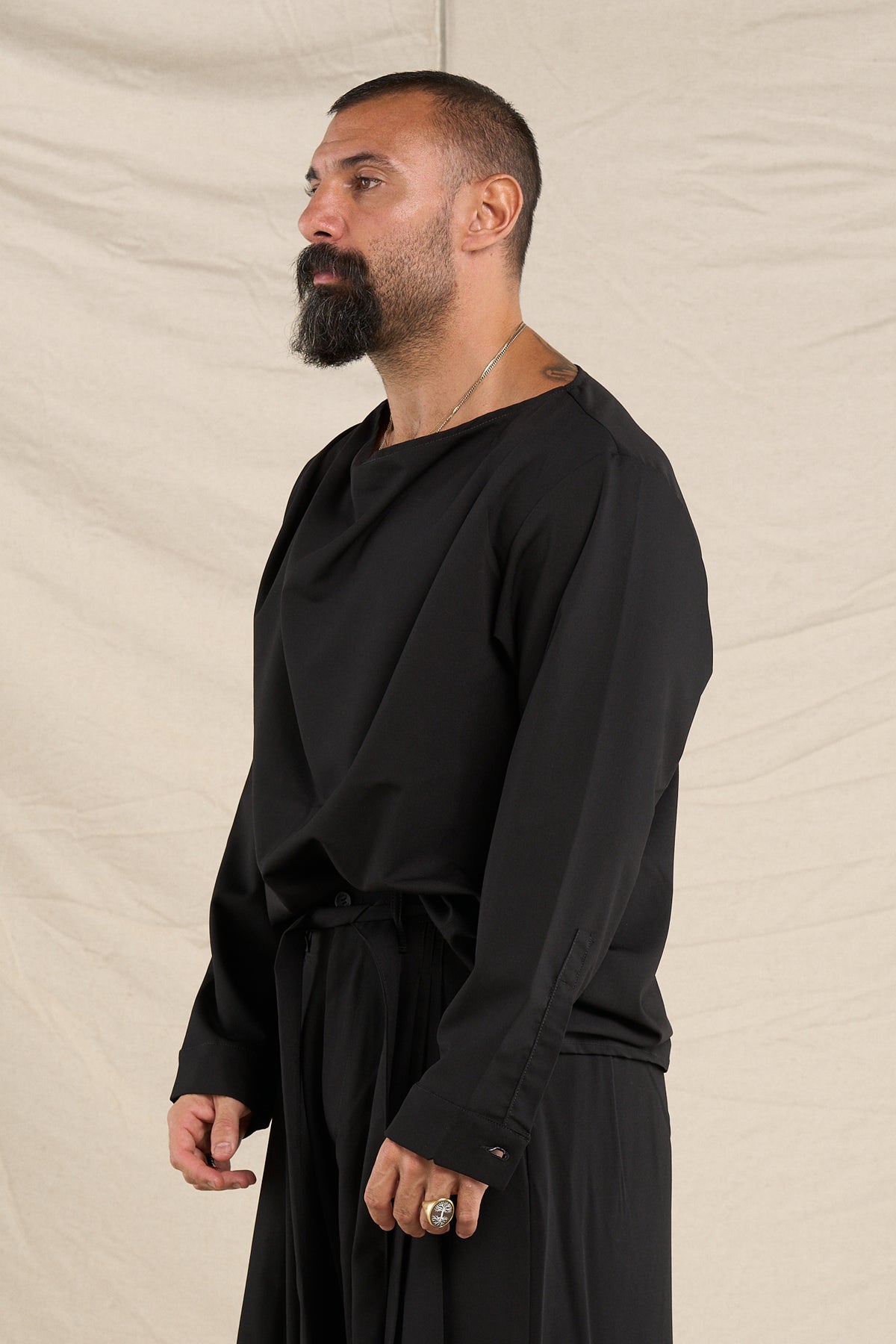 Casacca scollo Nero