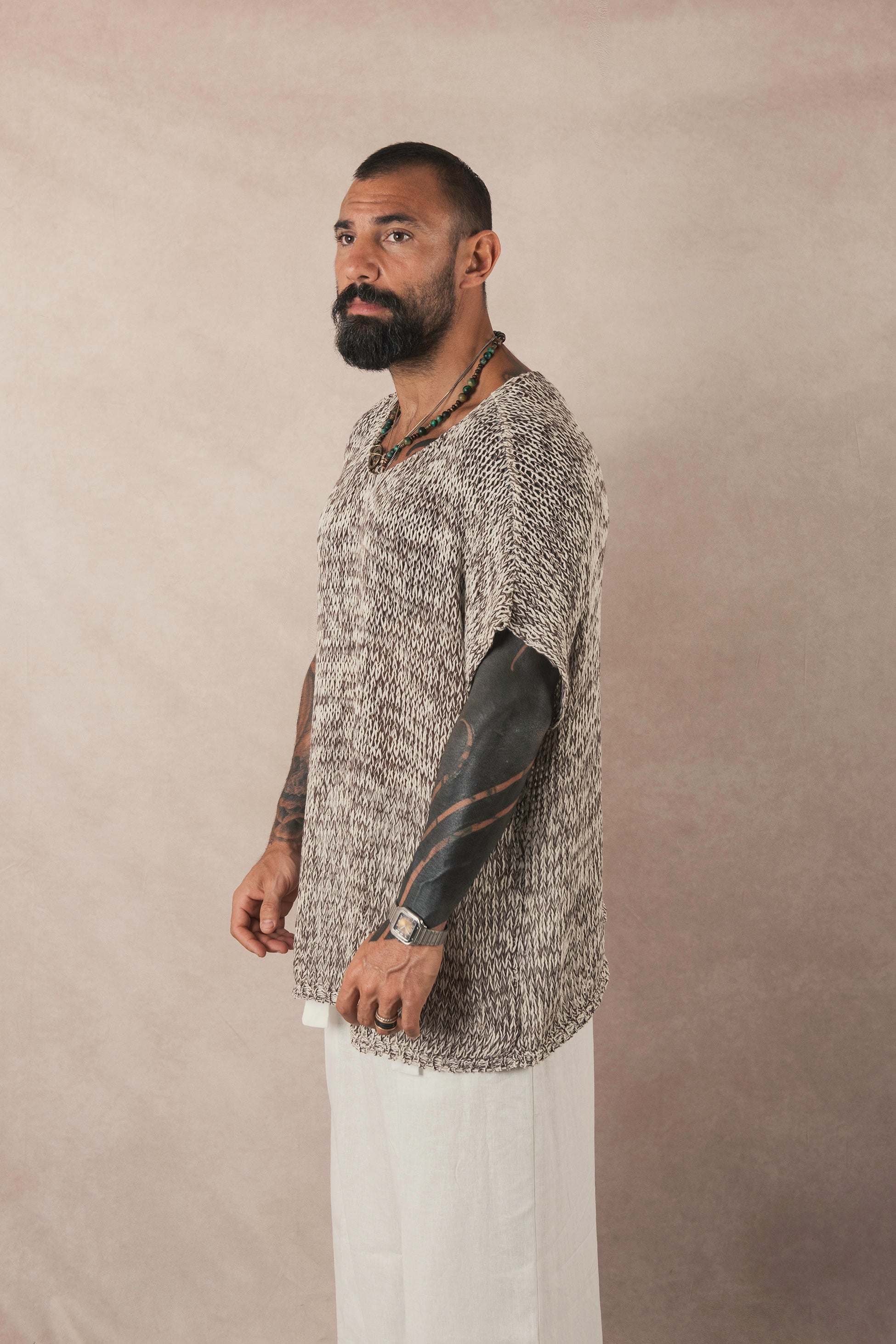 Eternal Tunic Cream/Dark Brown