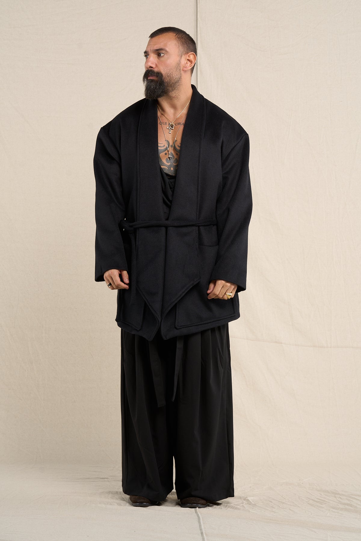 Cappotto Sciallato Nero