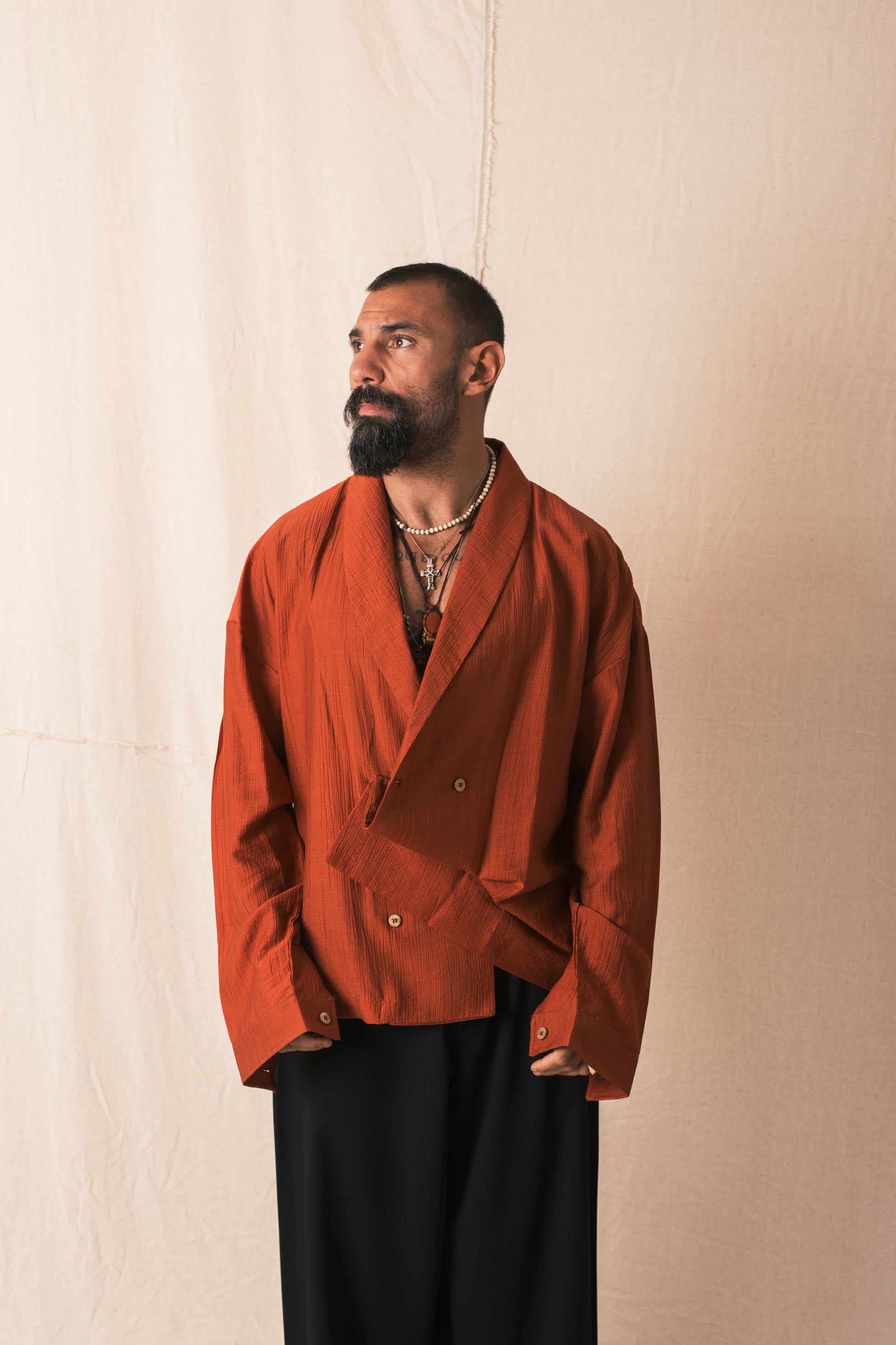 Camicia DoppioPetto Terra