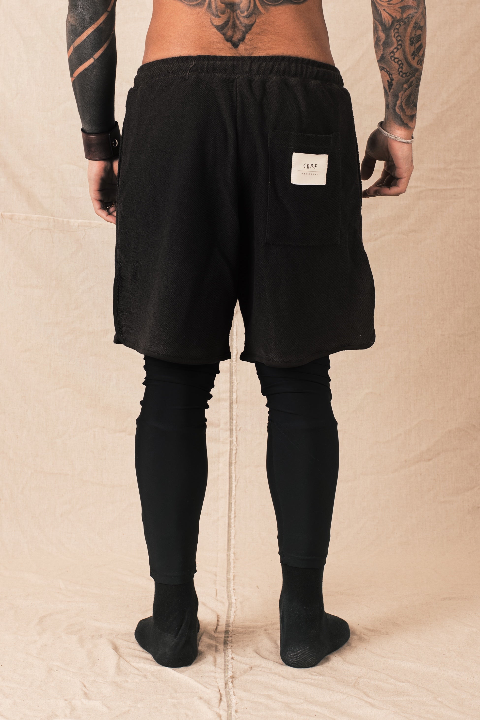 Bermuda in felpa Core Nero