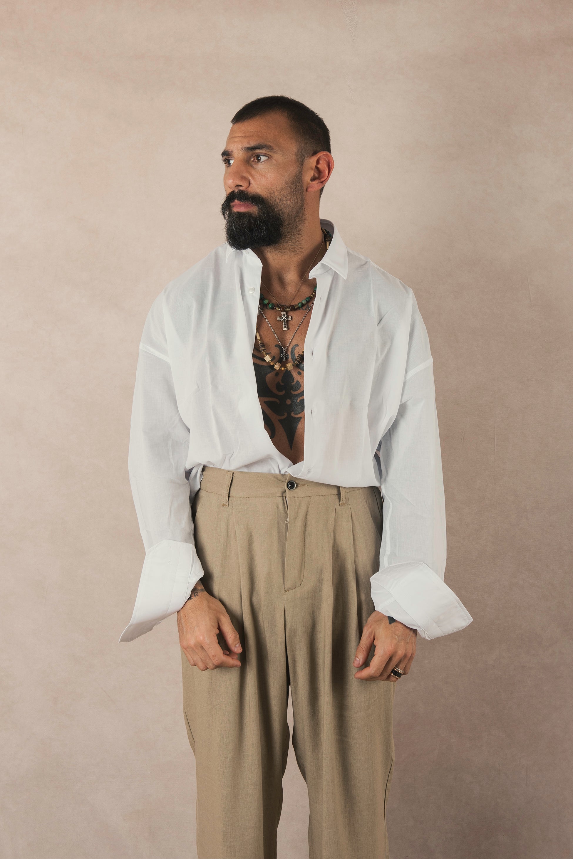 Oversized White Cotton Shirt