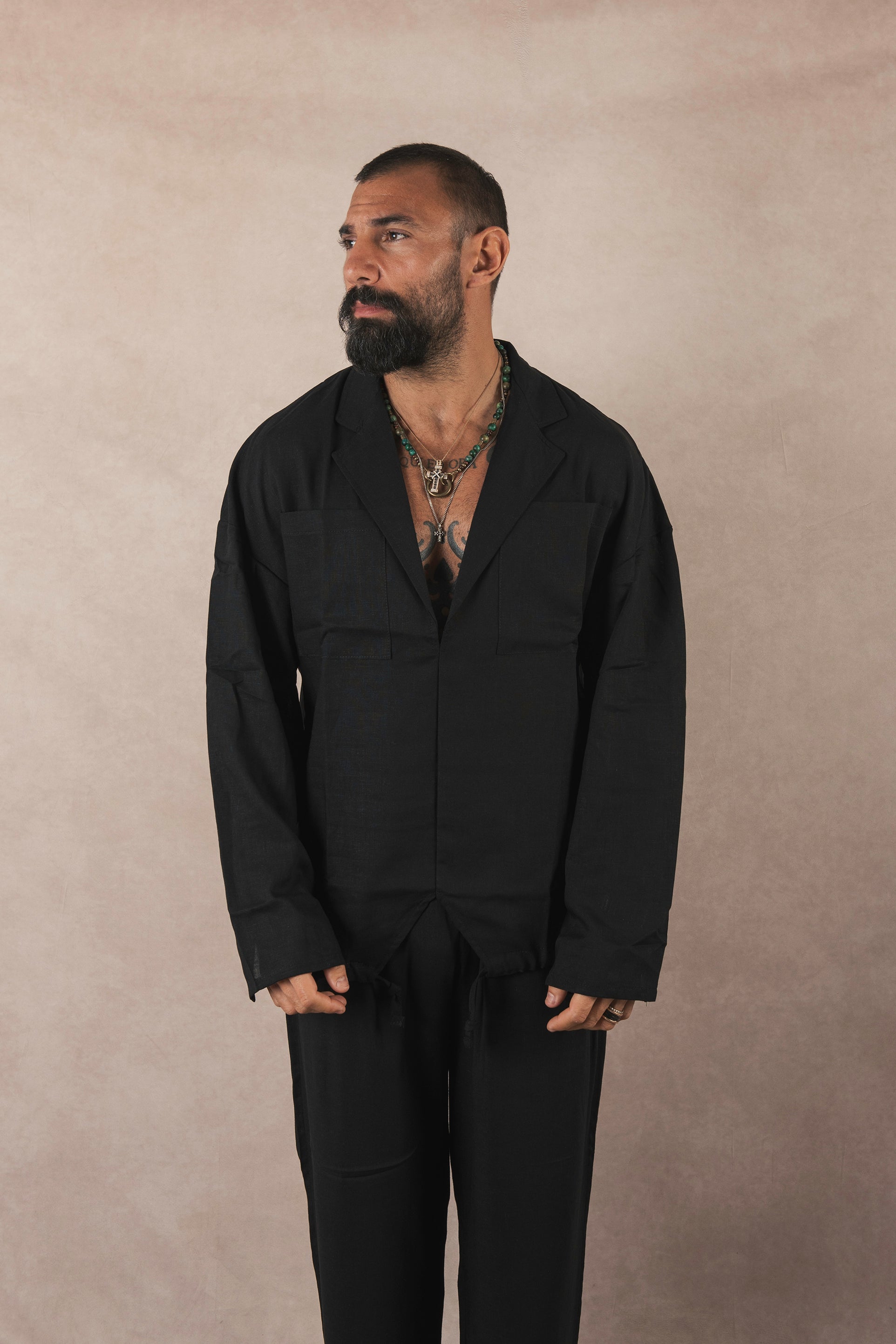 Black Linen Shirt