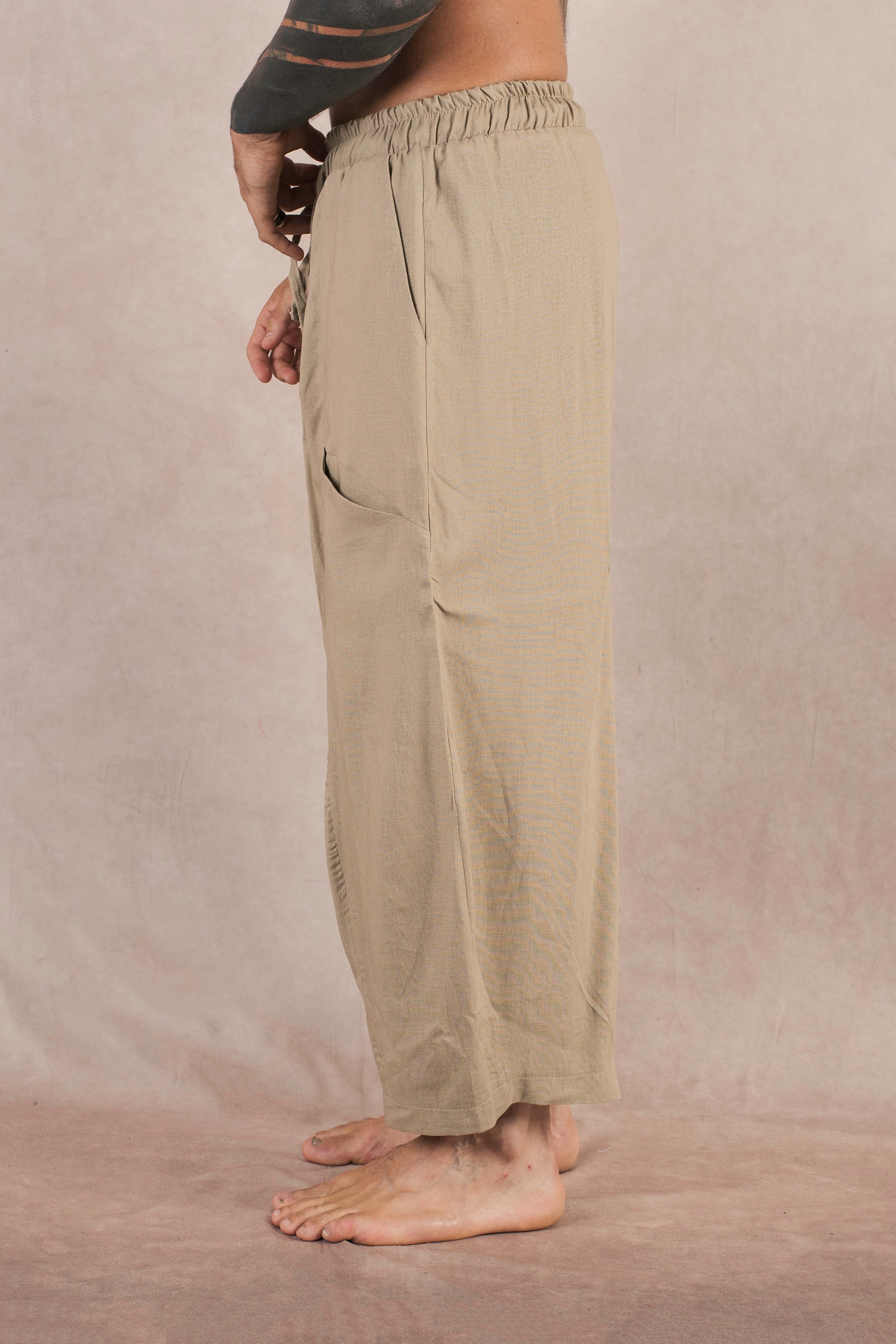 Japan Uovo In Lino Khaki
