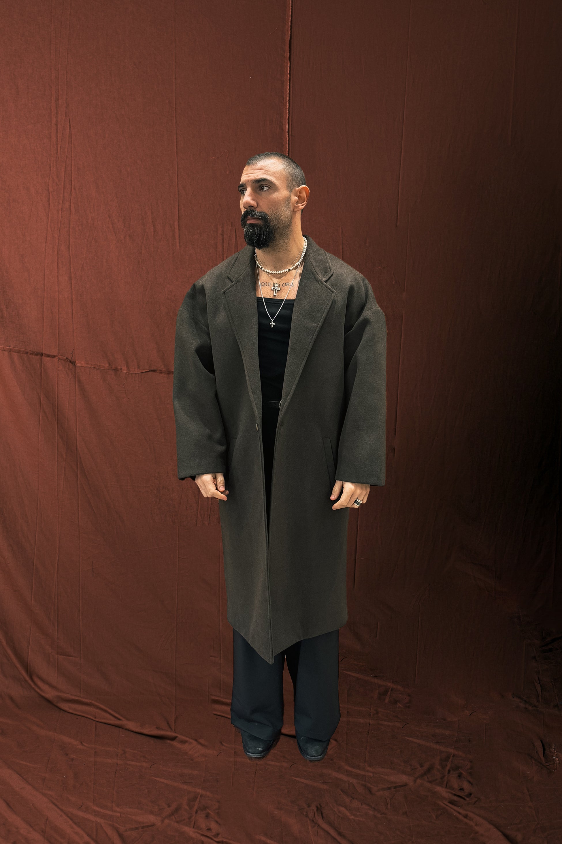 Cappotto Monopetto Big Over Moro