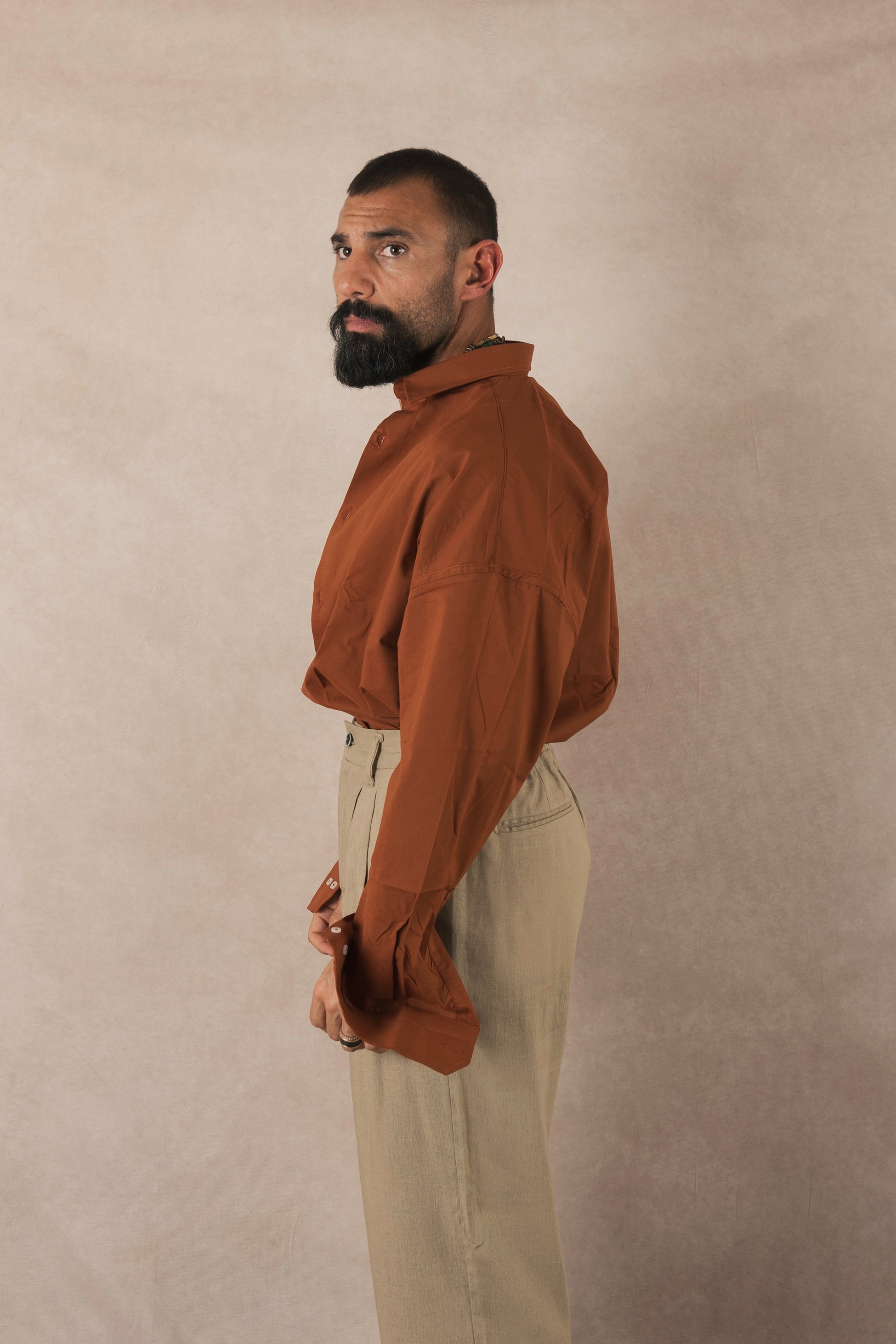 Oversized Cotton Earth Shirt