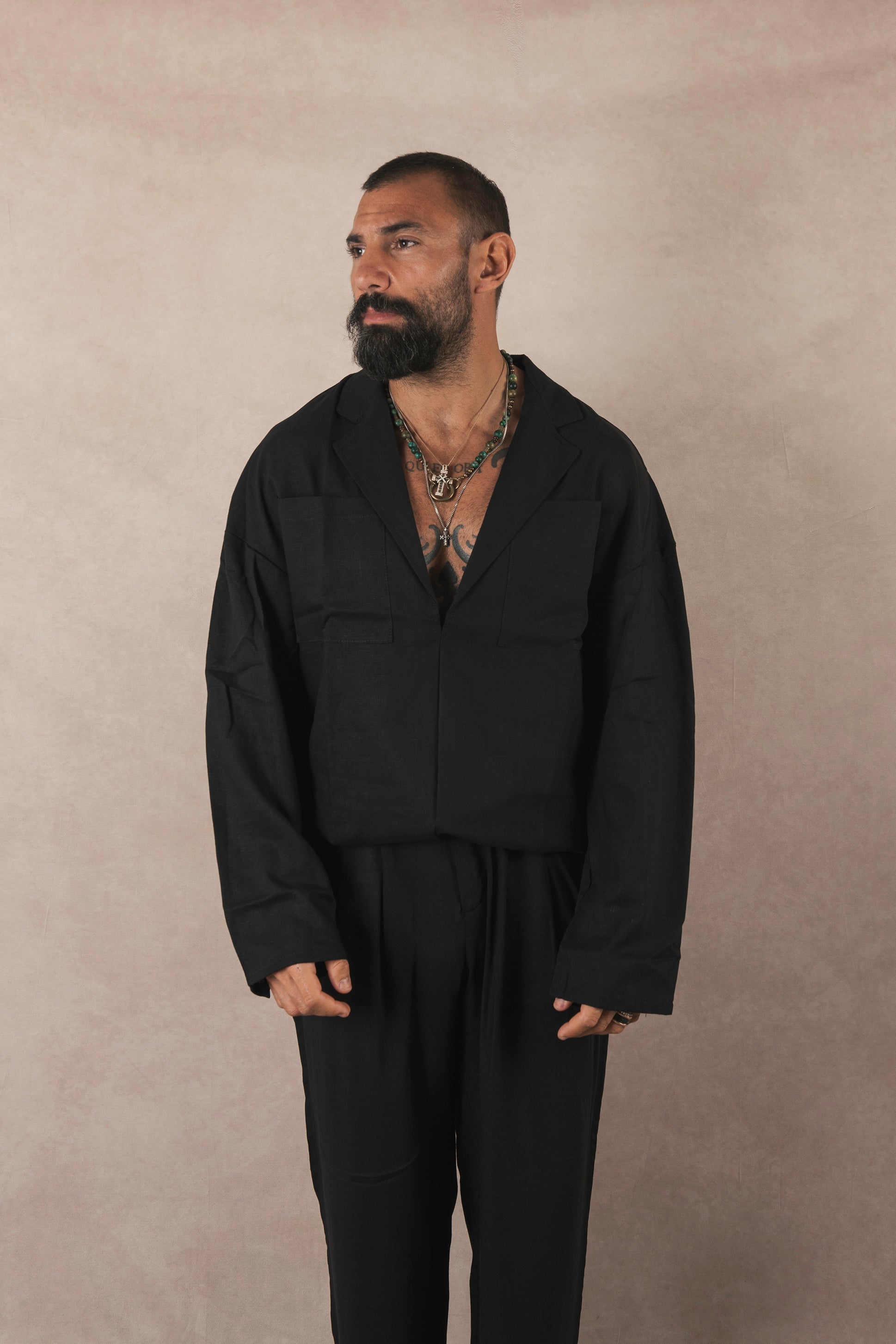 Black Linen Shirt