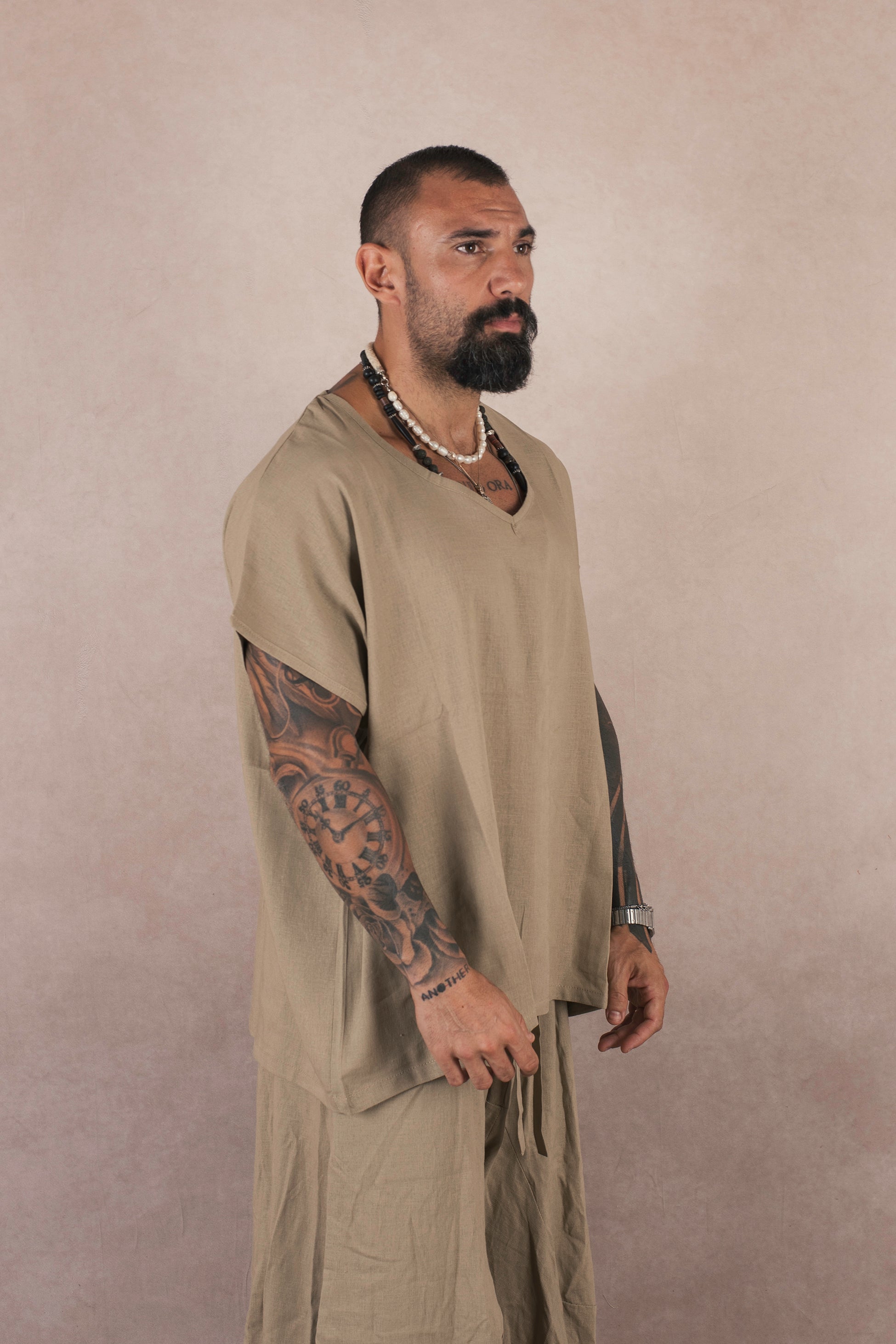 Chamaco In Lino Khaki