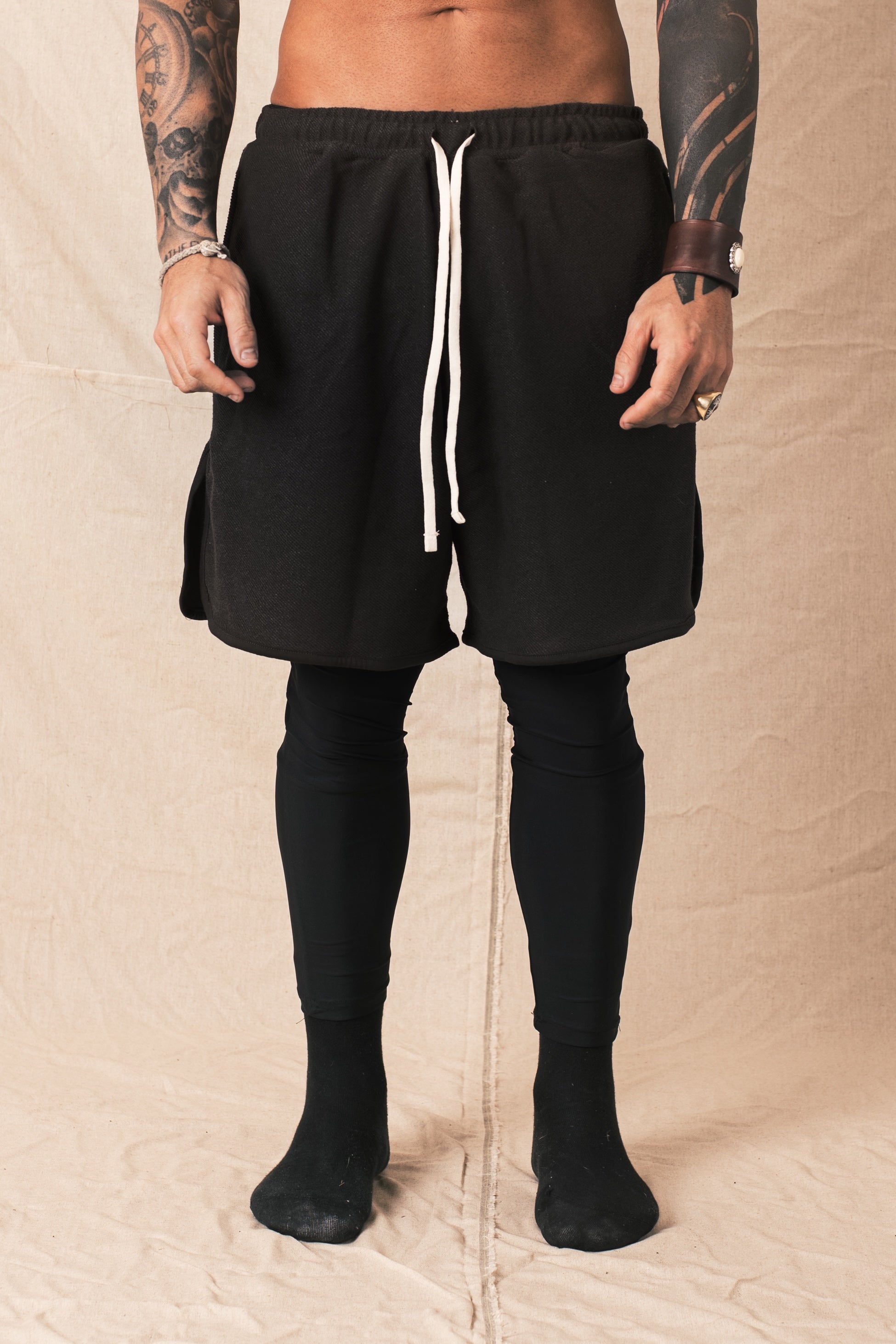 Bermuda in felpa Core Nero