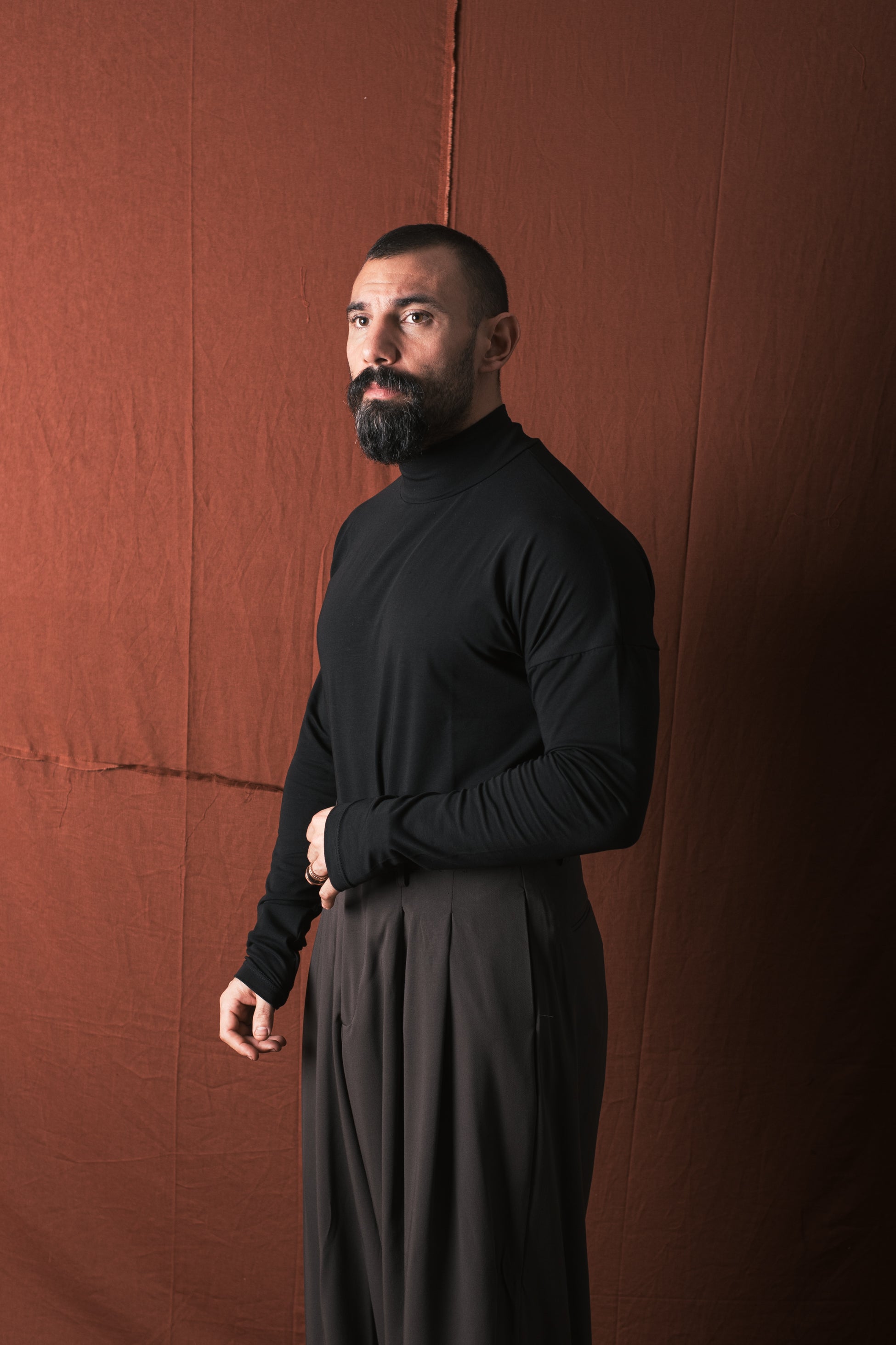 T-shirt Mezzocollo M/L Nero