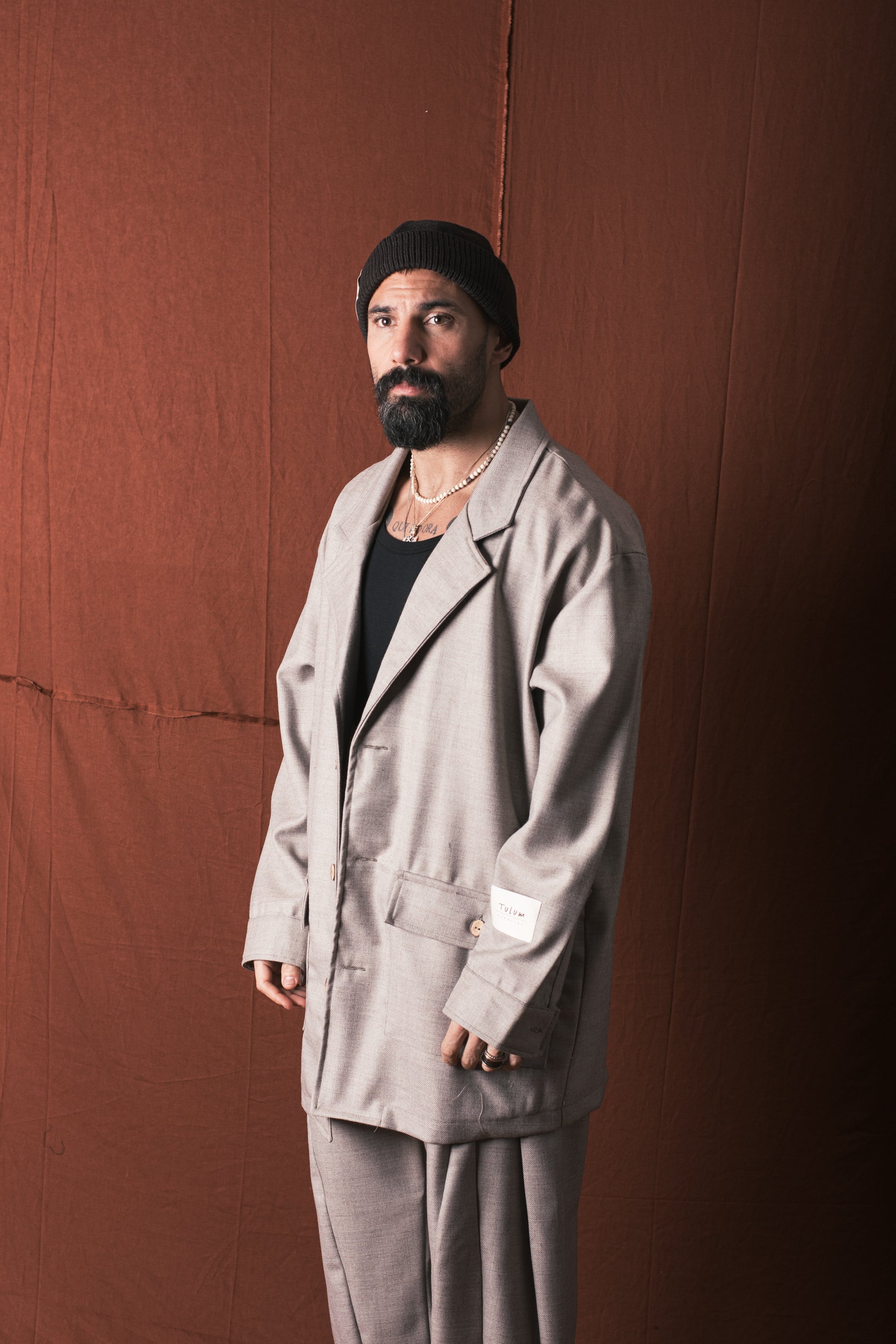 Giaccone In Lana Greige