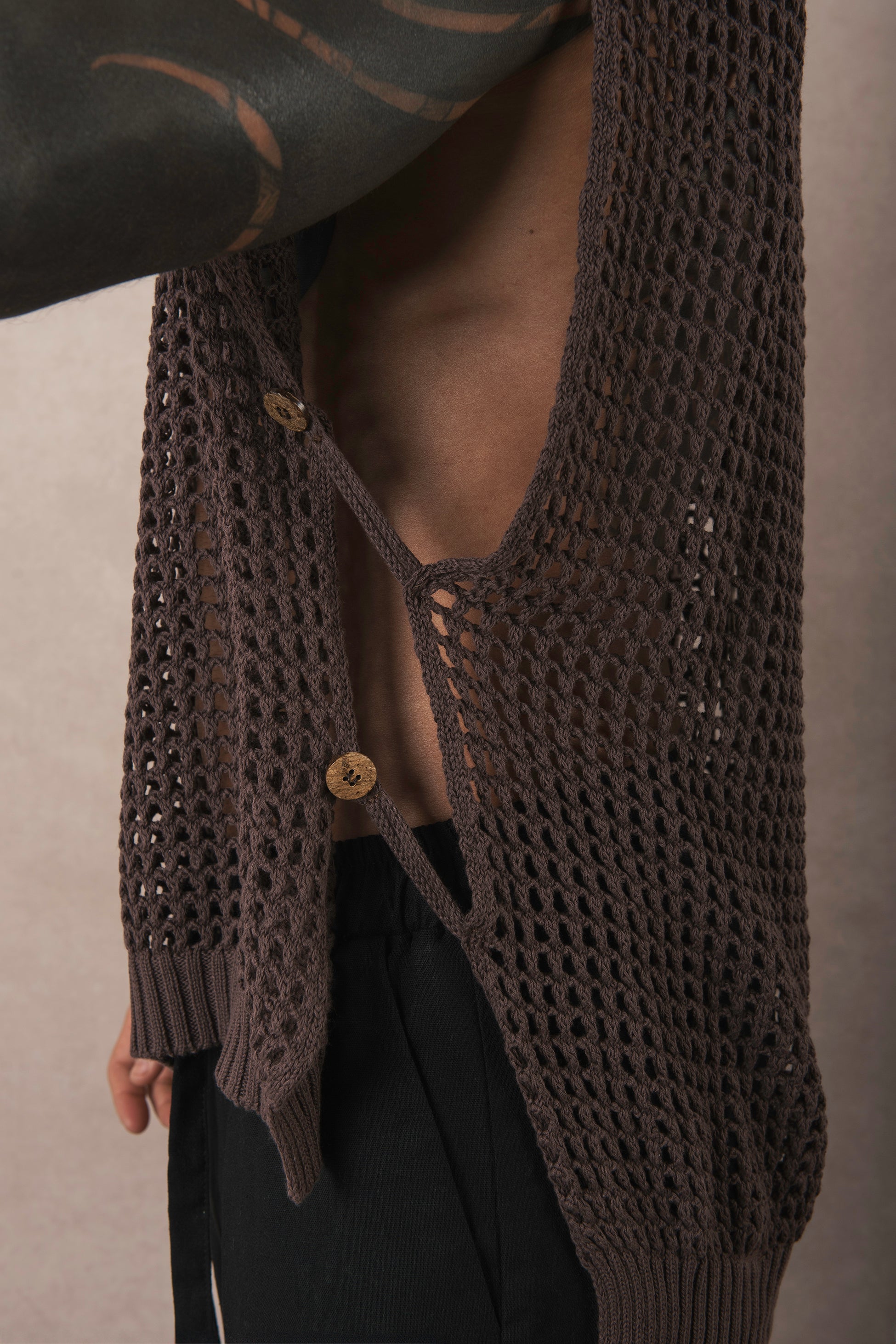 Smanicato In Maglia Open Moro