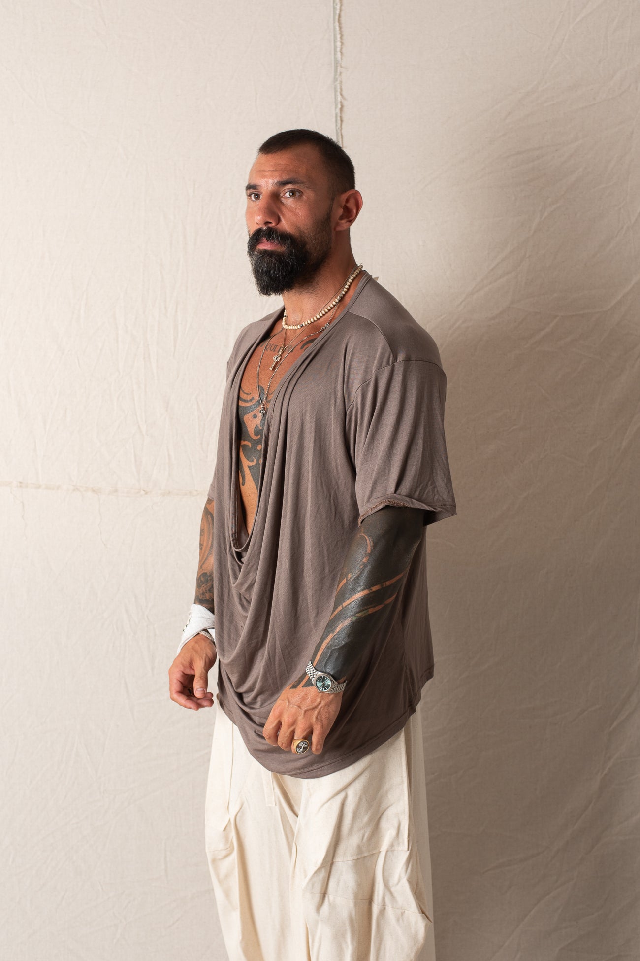T-Shirt Sciallata Fango