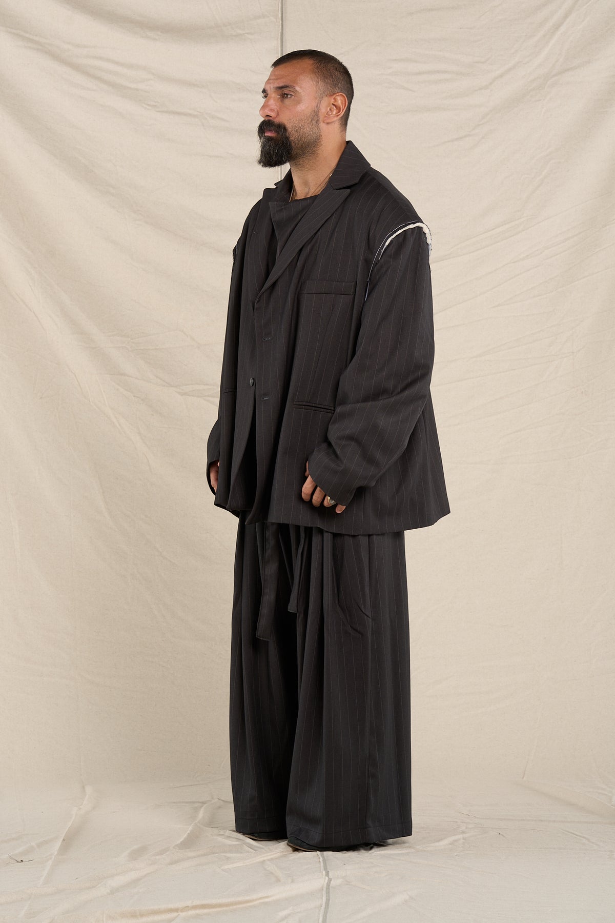 Pantalone Pence Gessato Antracite