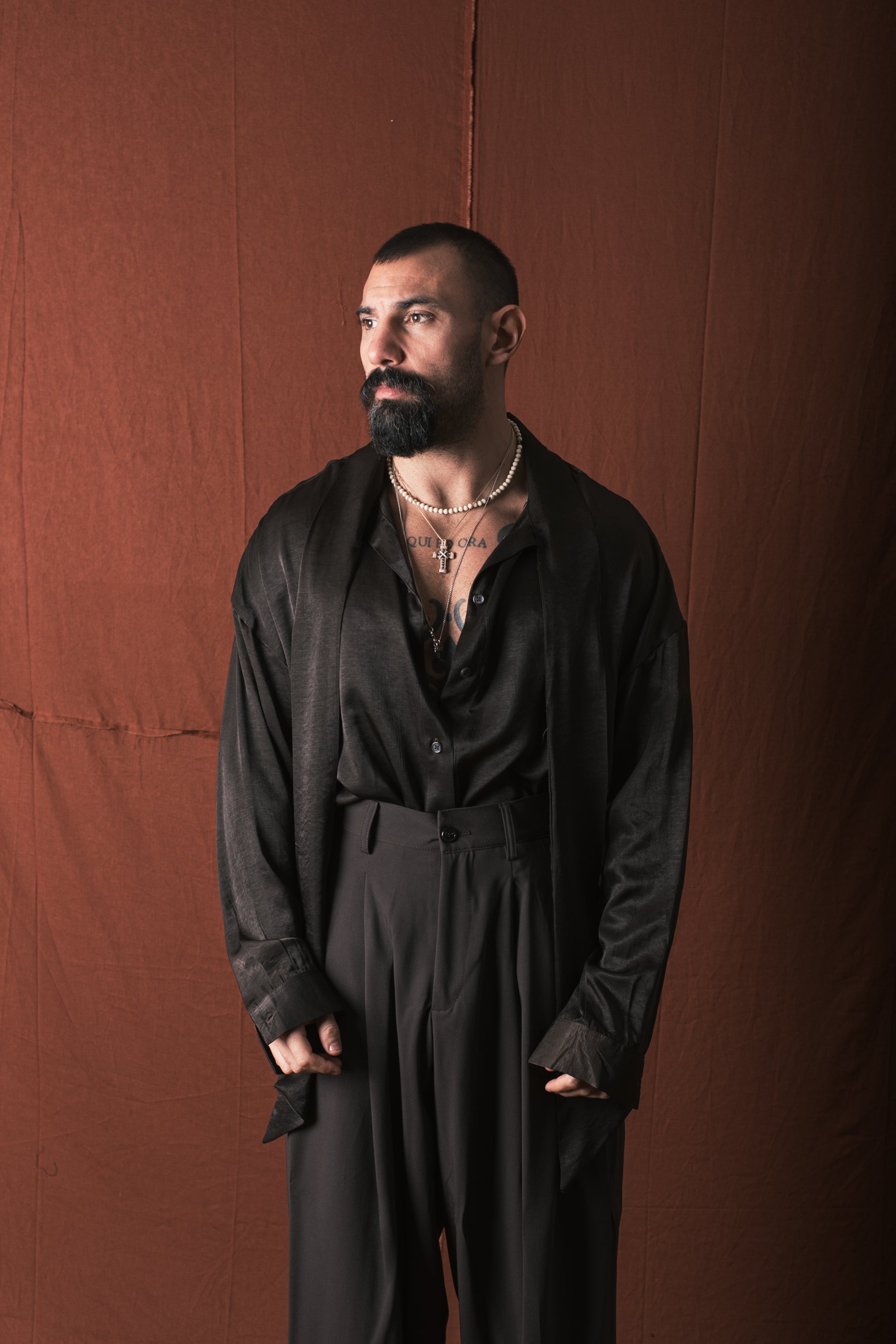 Camicia Con Foulard Moro