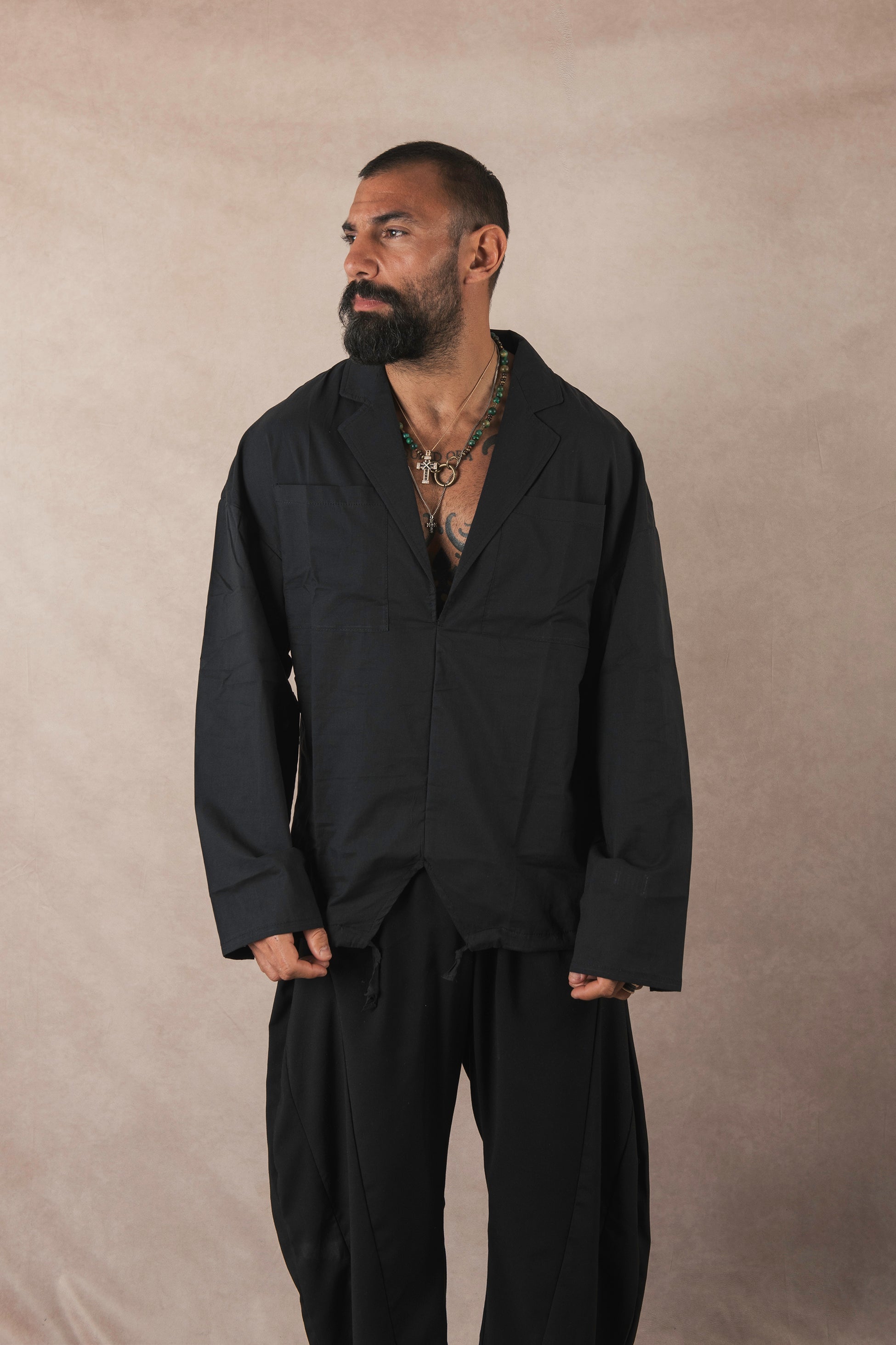 Black Cotton Shirt