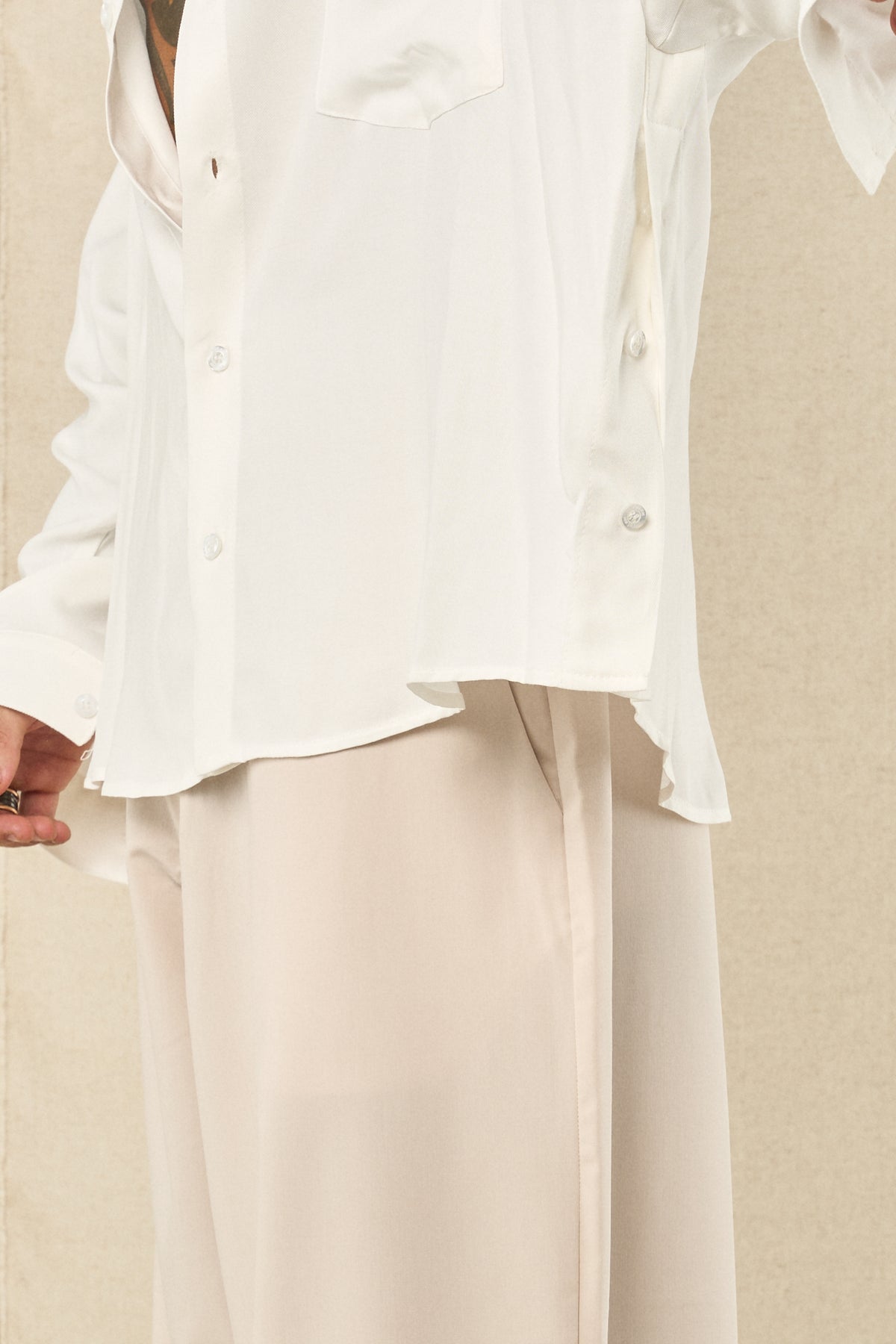 Camicia BigOver Viscosa Bianco