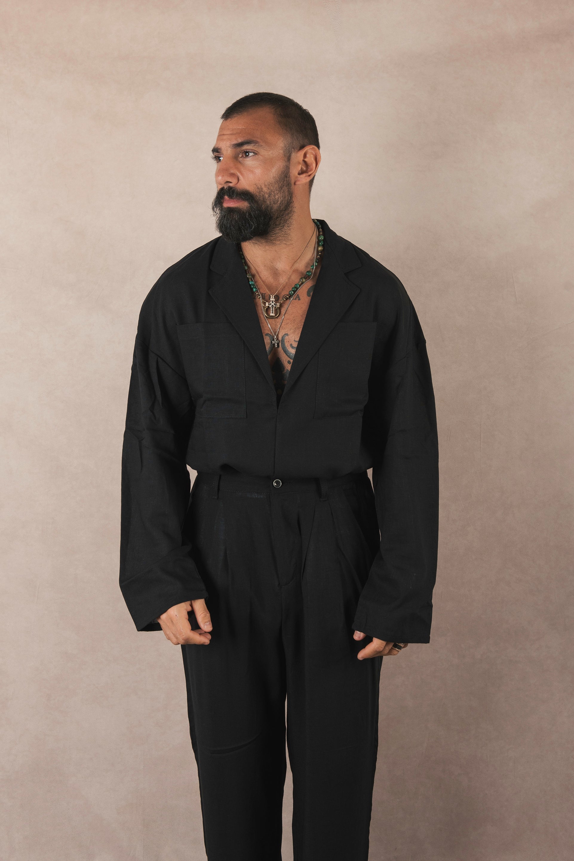 Black Linen Shirt