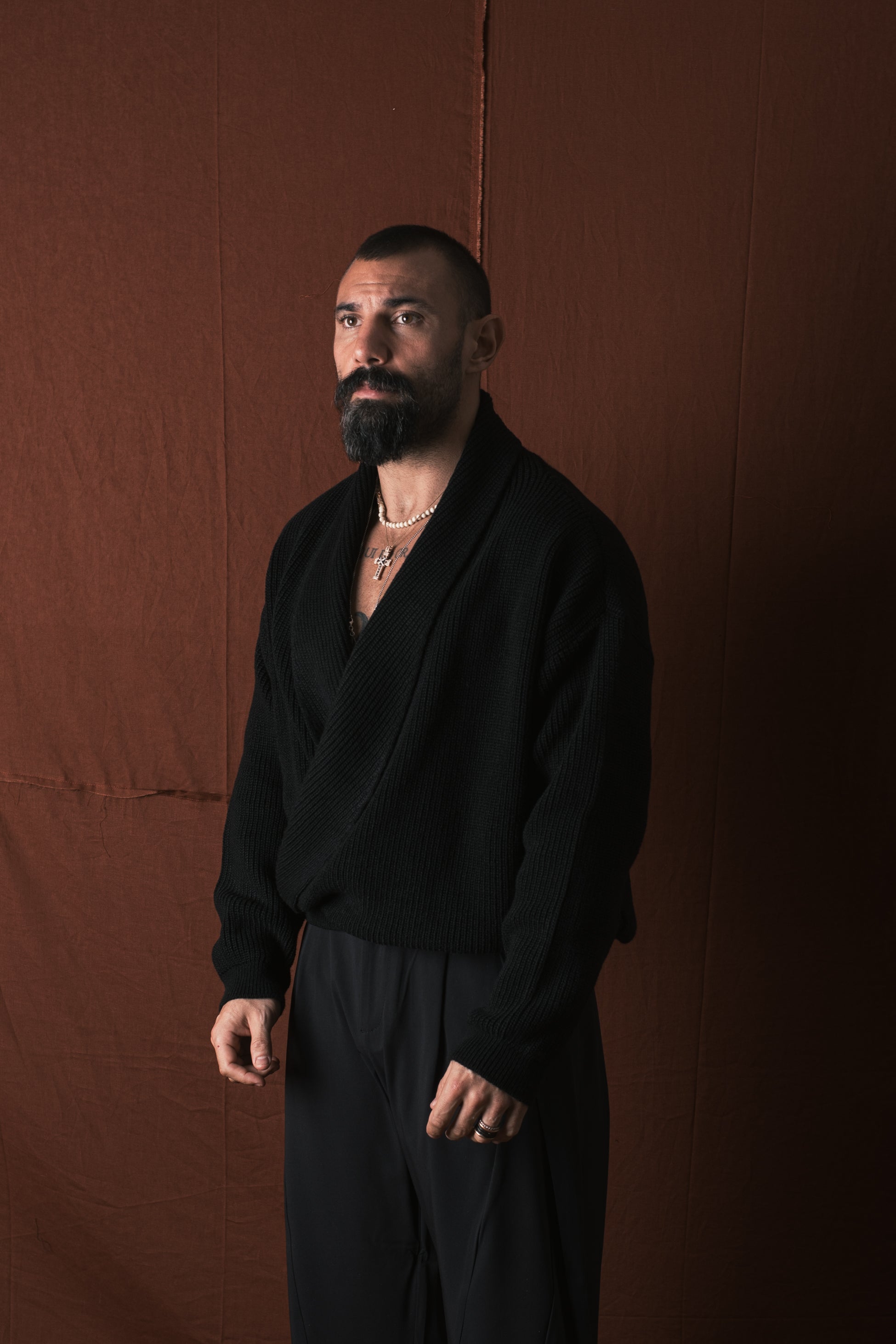 Maglione Incrocio Nero