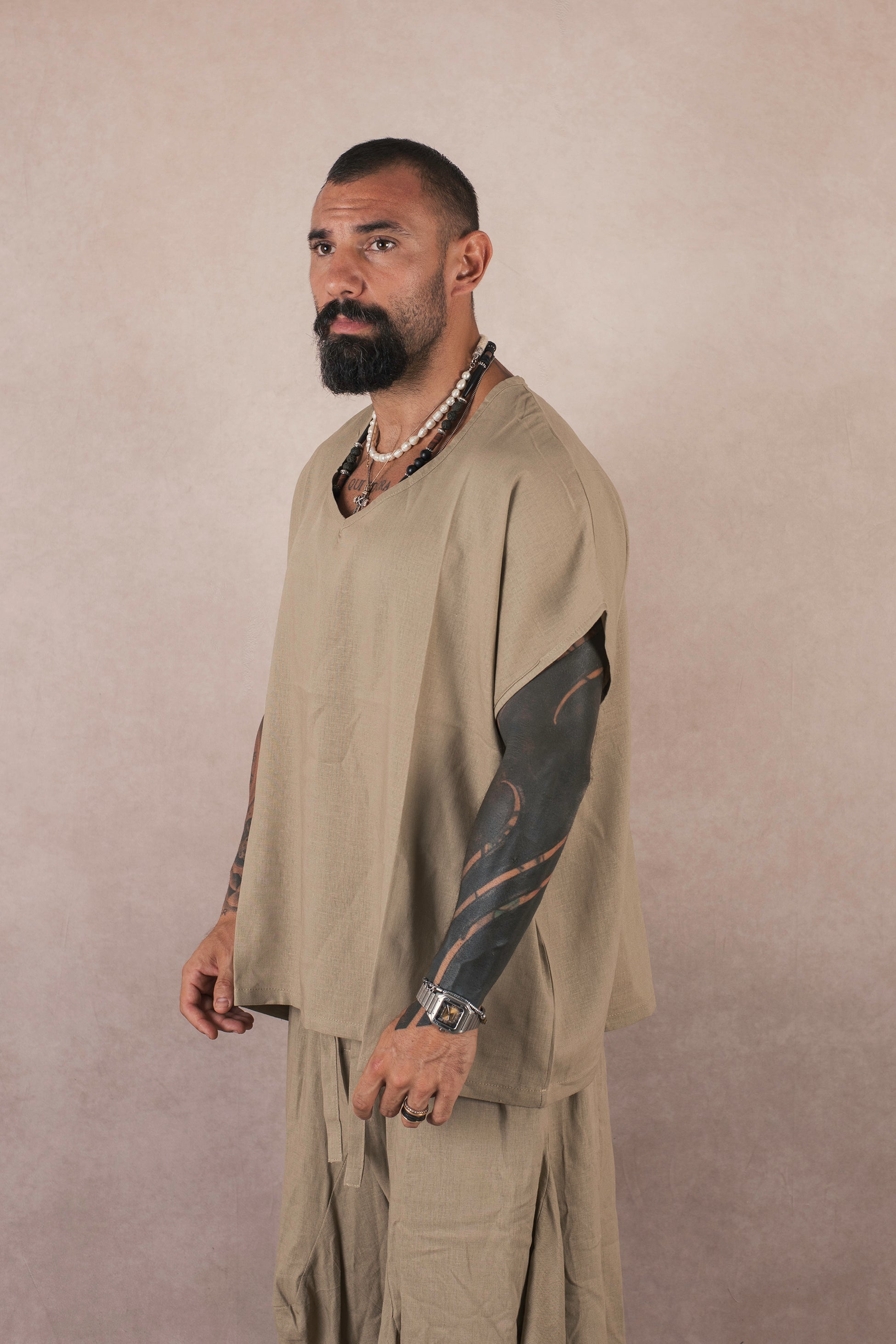 Chamaco In Lino Khaki