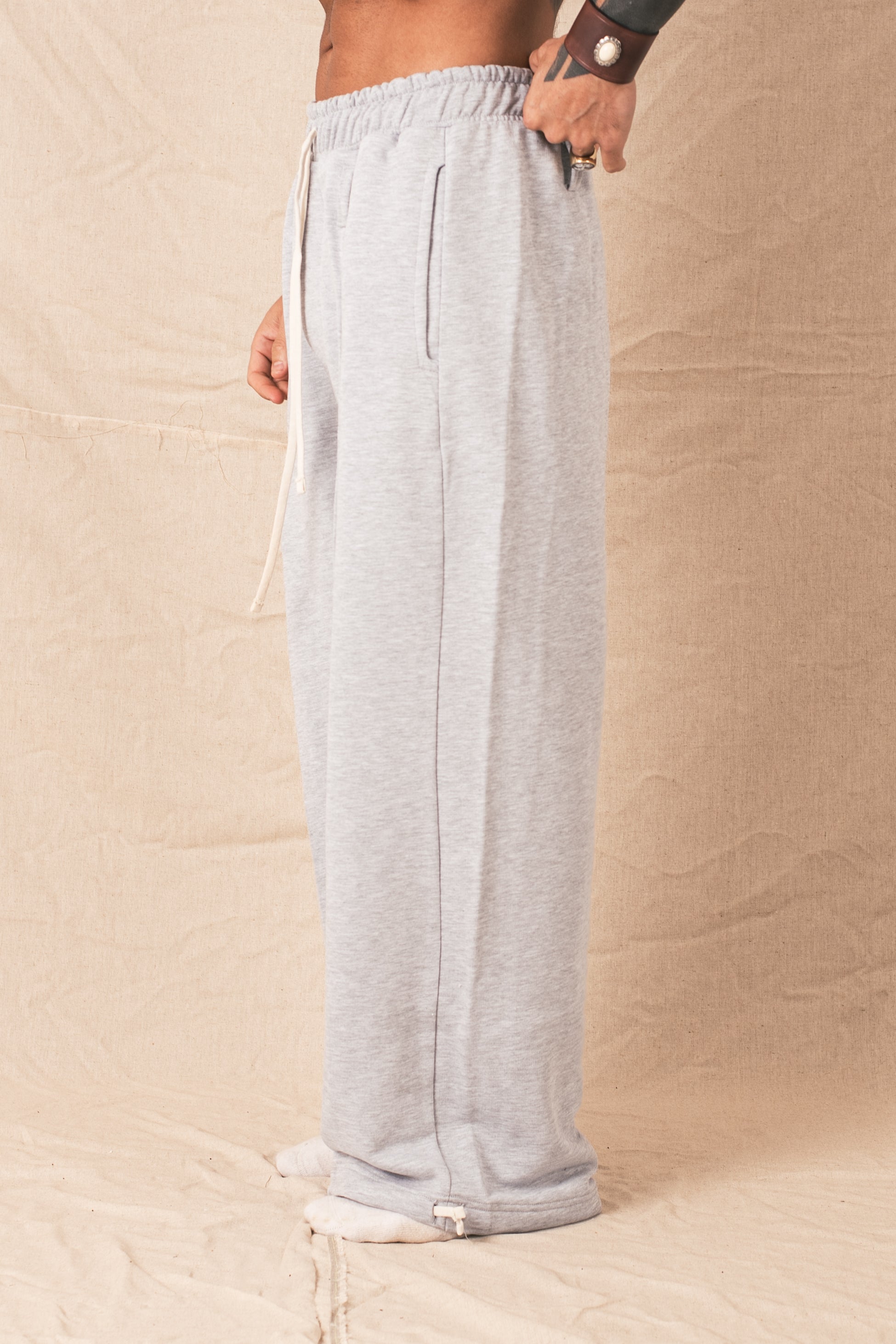 Pant Felpa Palazzo Grigio