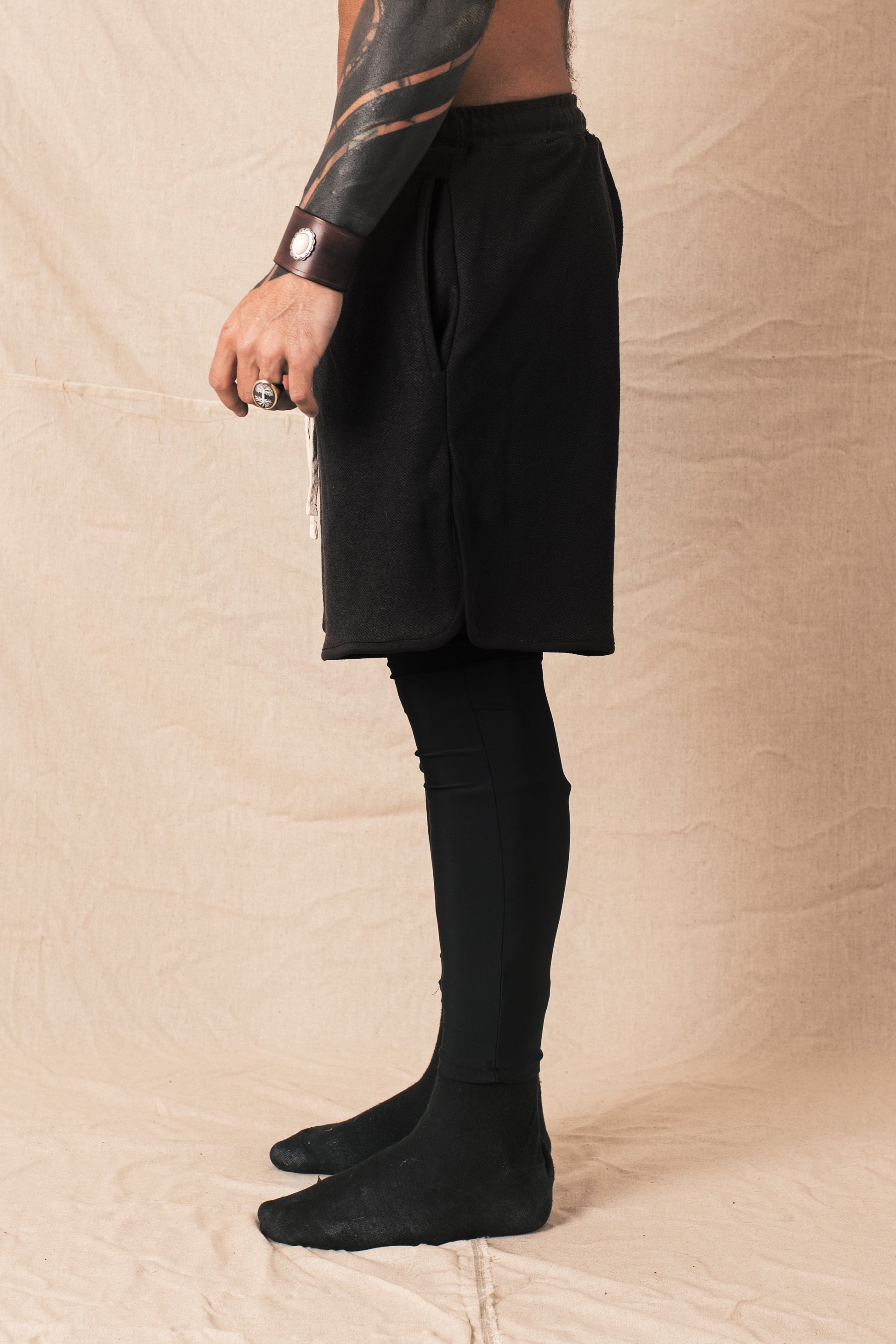 Bermuda in felpa Core Nero