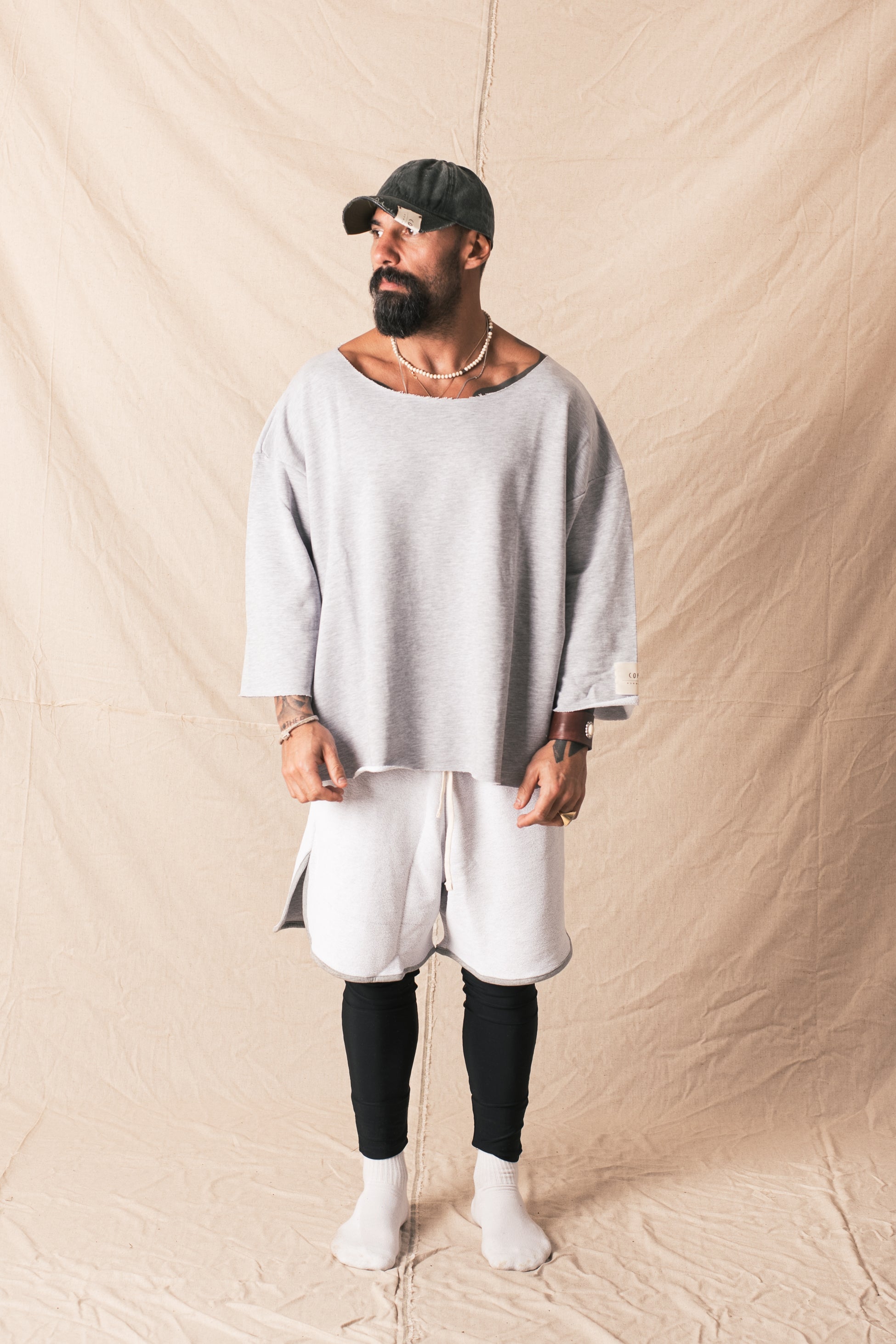 Felpa Collo Barca Grigio