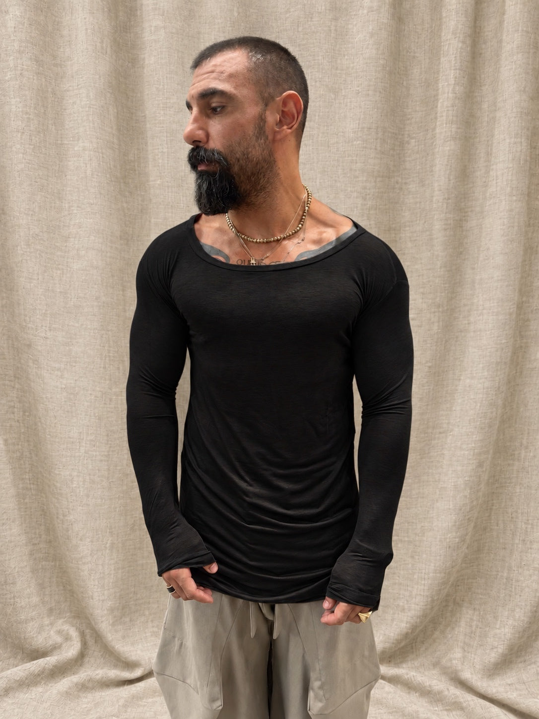 T-shirt Viscosa M/L Nero