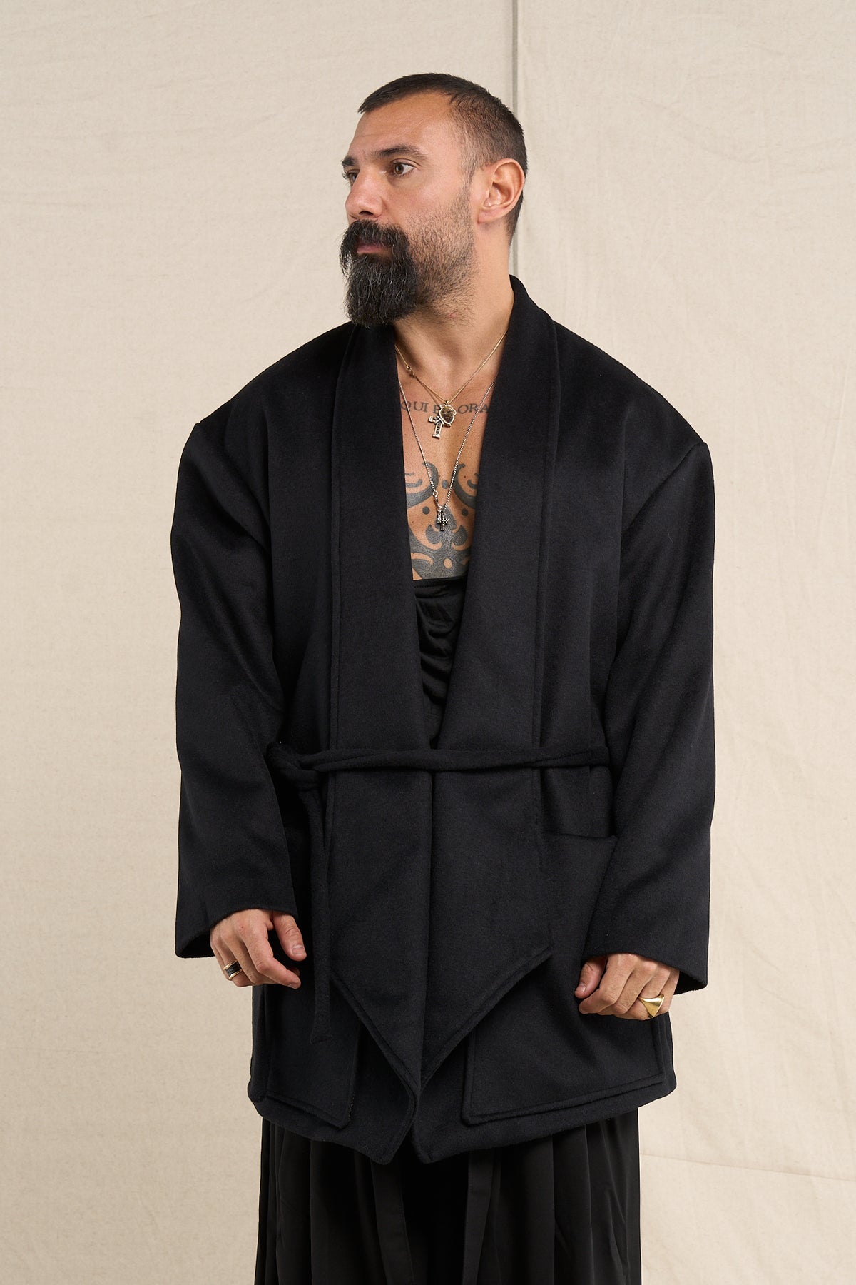 Cappotto Sciallato Nero