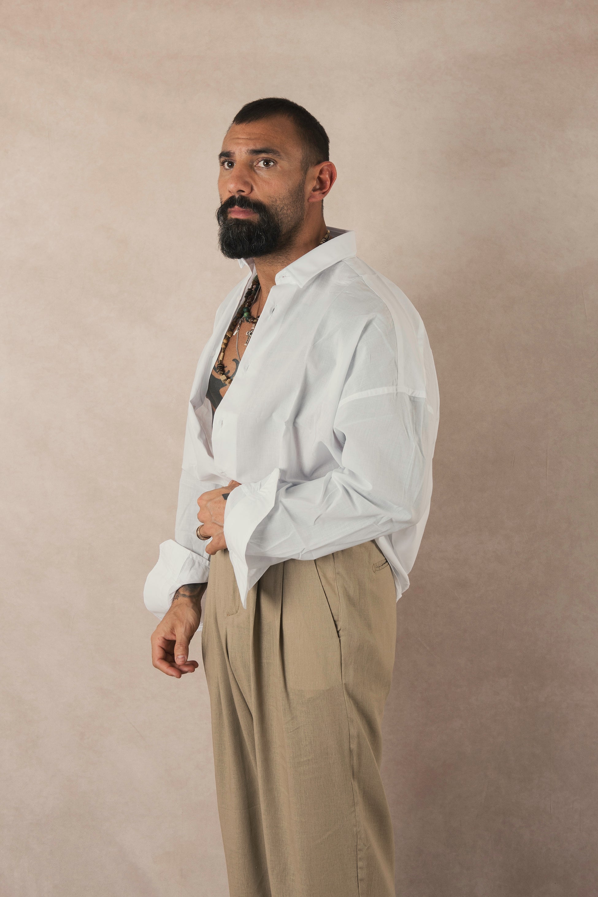 Oversized White Cotton Shirt