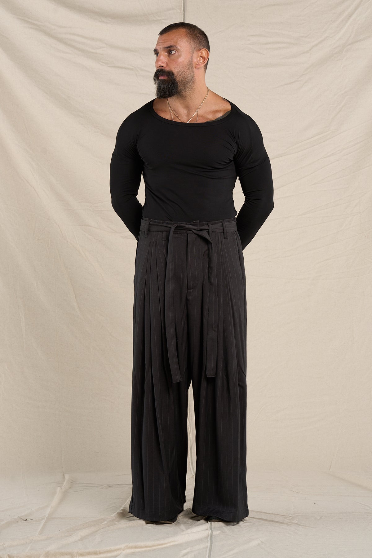 Pantalone Pence Gessato Antracite