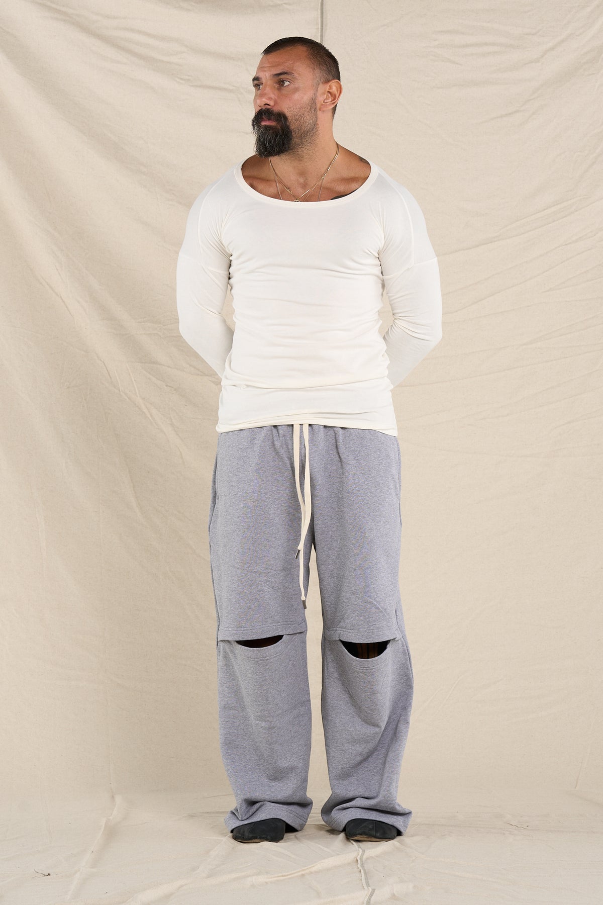 Pant Felpa Palazzo Grigio