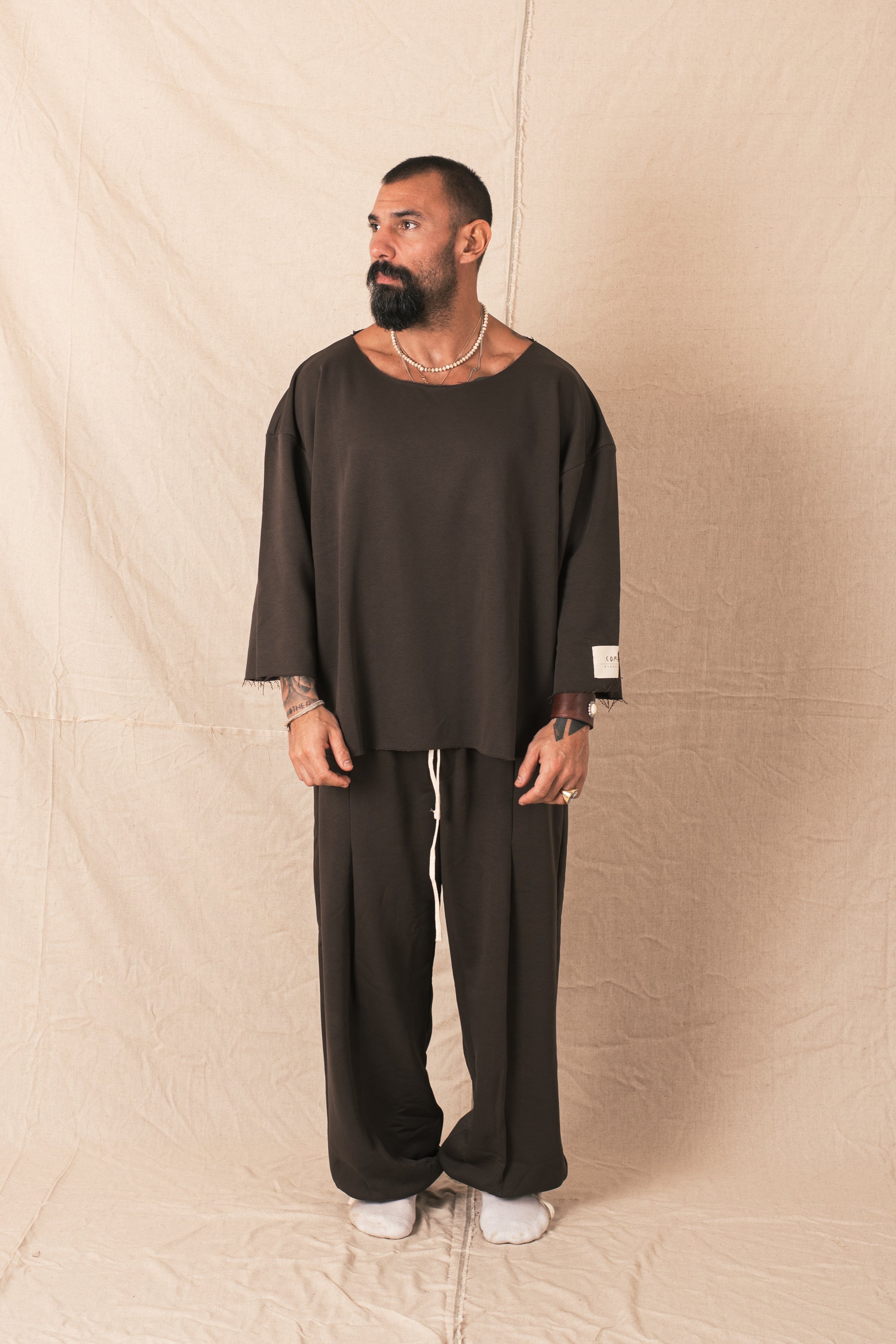 Felpa Collo Barca Moro