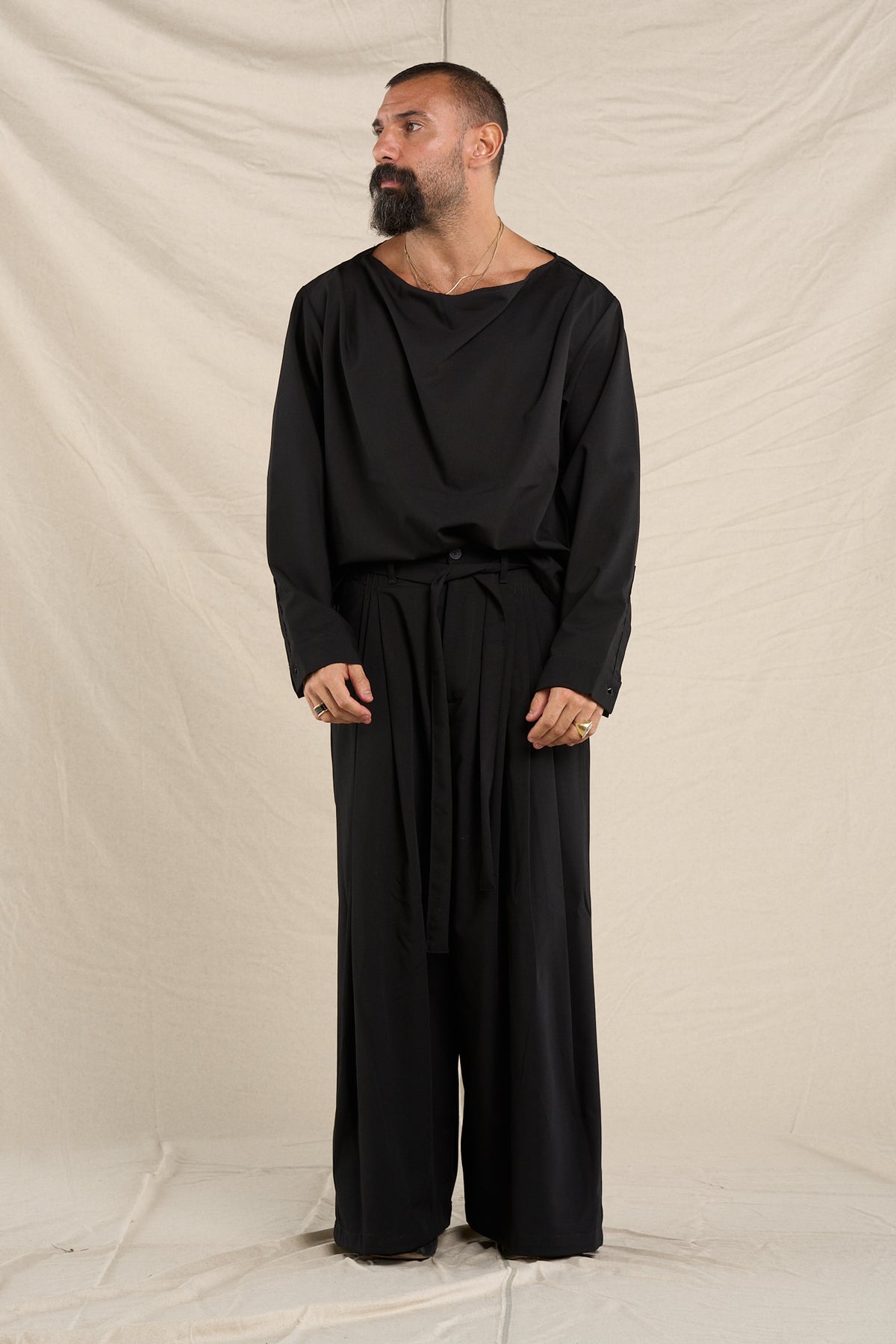 Casacca scollo Nero
