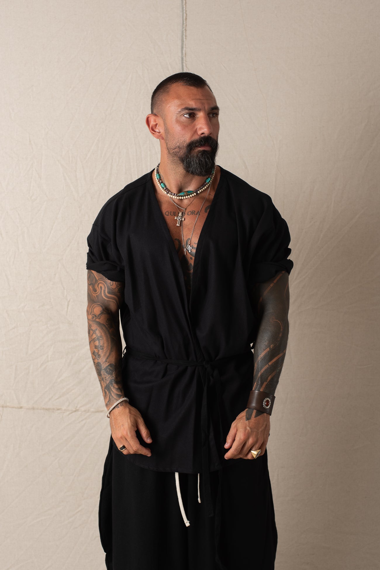 KimonoIn Lino Nero