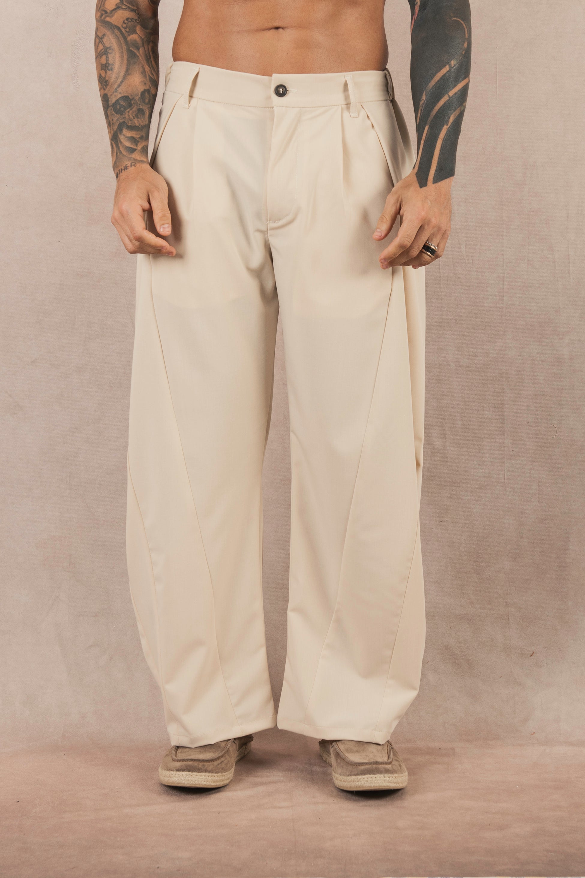 Pantalone Japan Con Pence beige