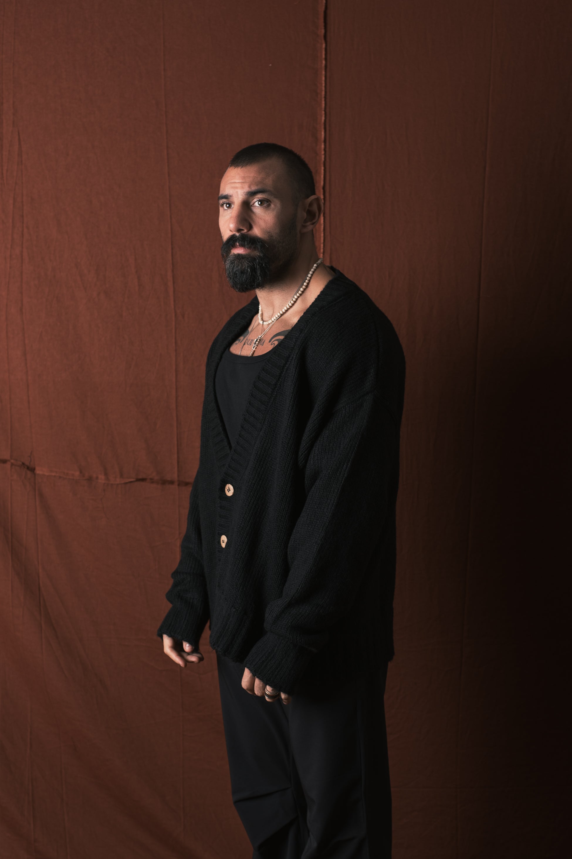 Cardigan Big Over Nero