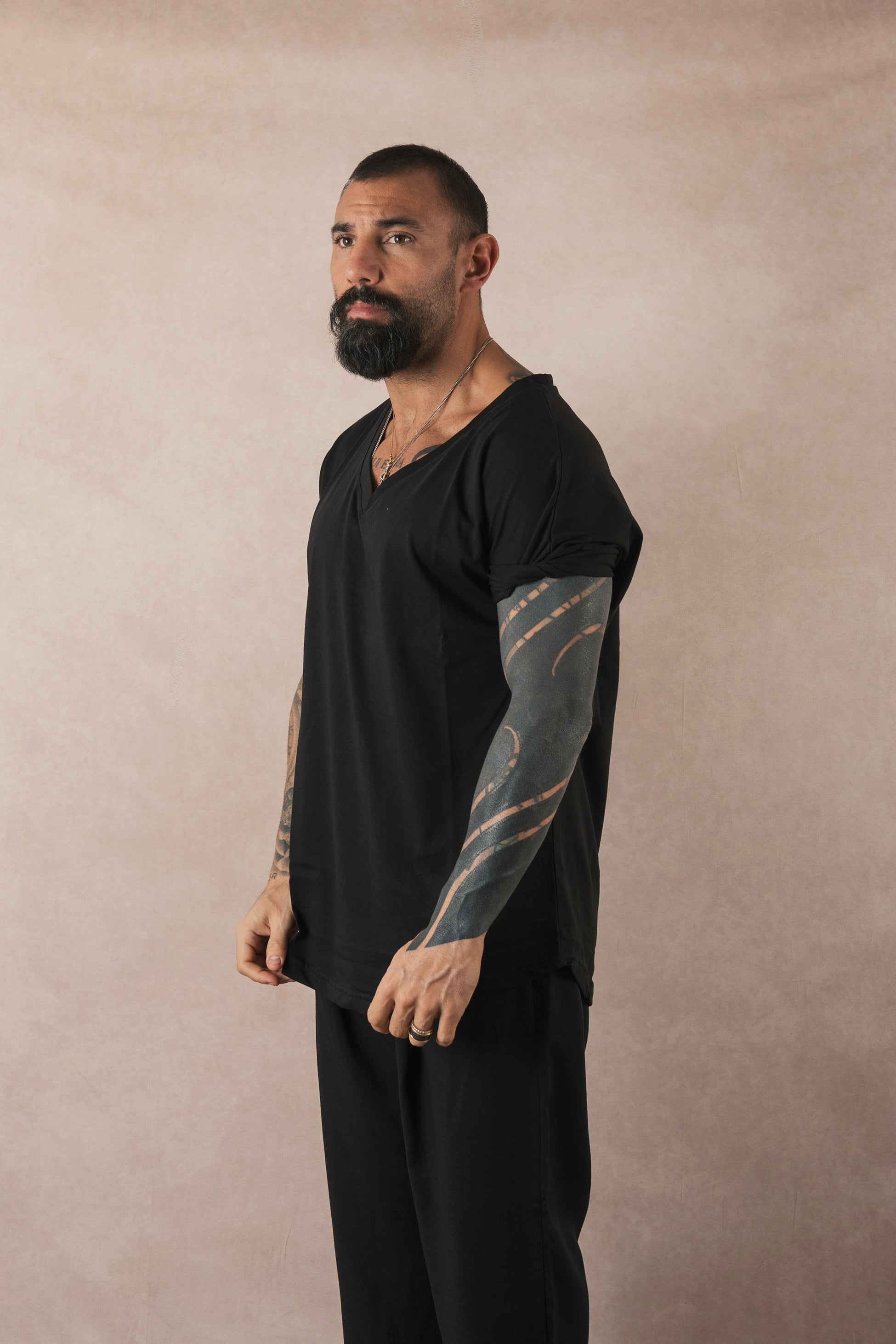 Black Half Sleeve T-Shirt