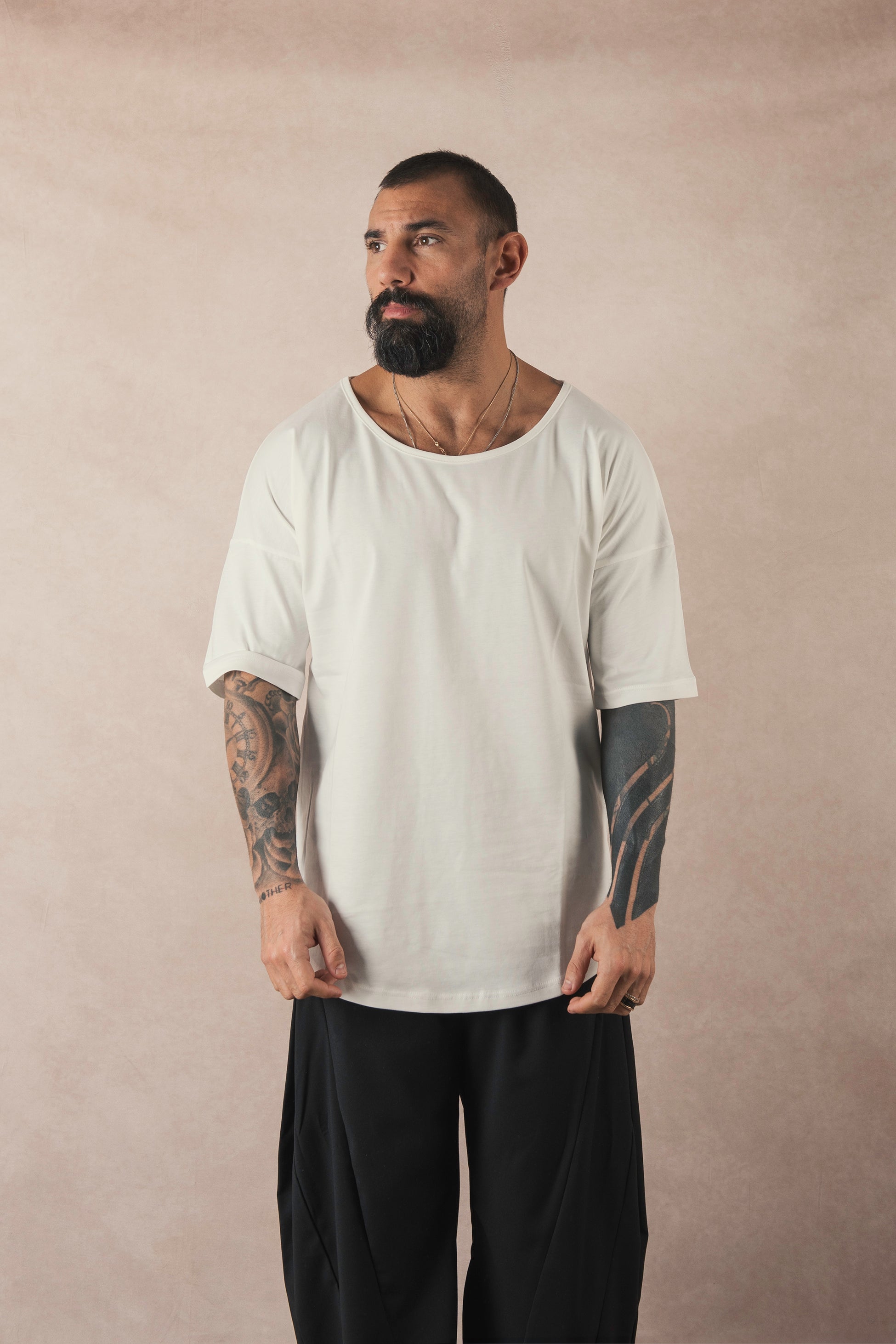 White Half Sleeve T-Shirt
