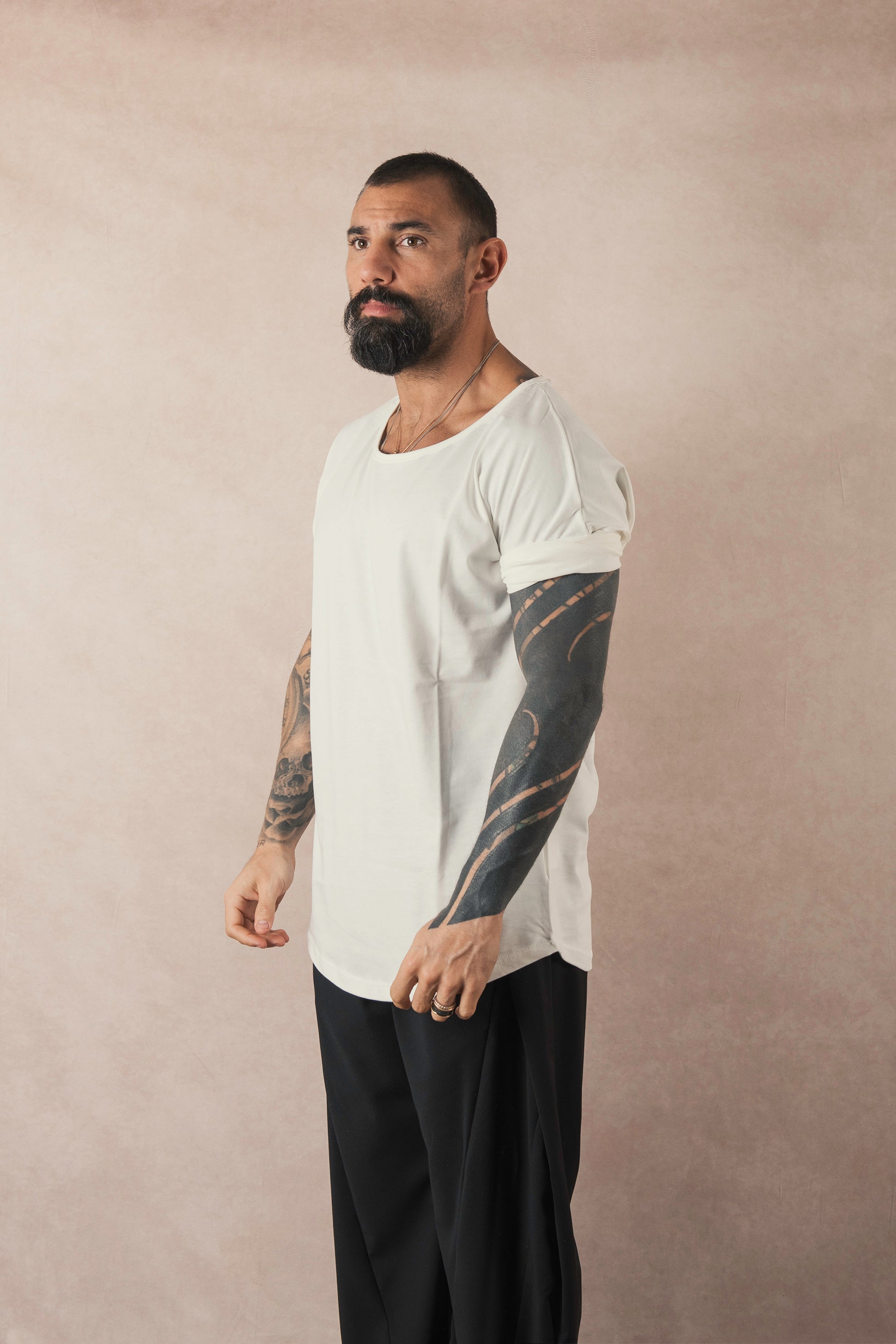 White Half Sleeve T-Shirt