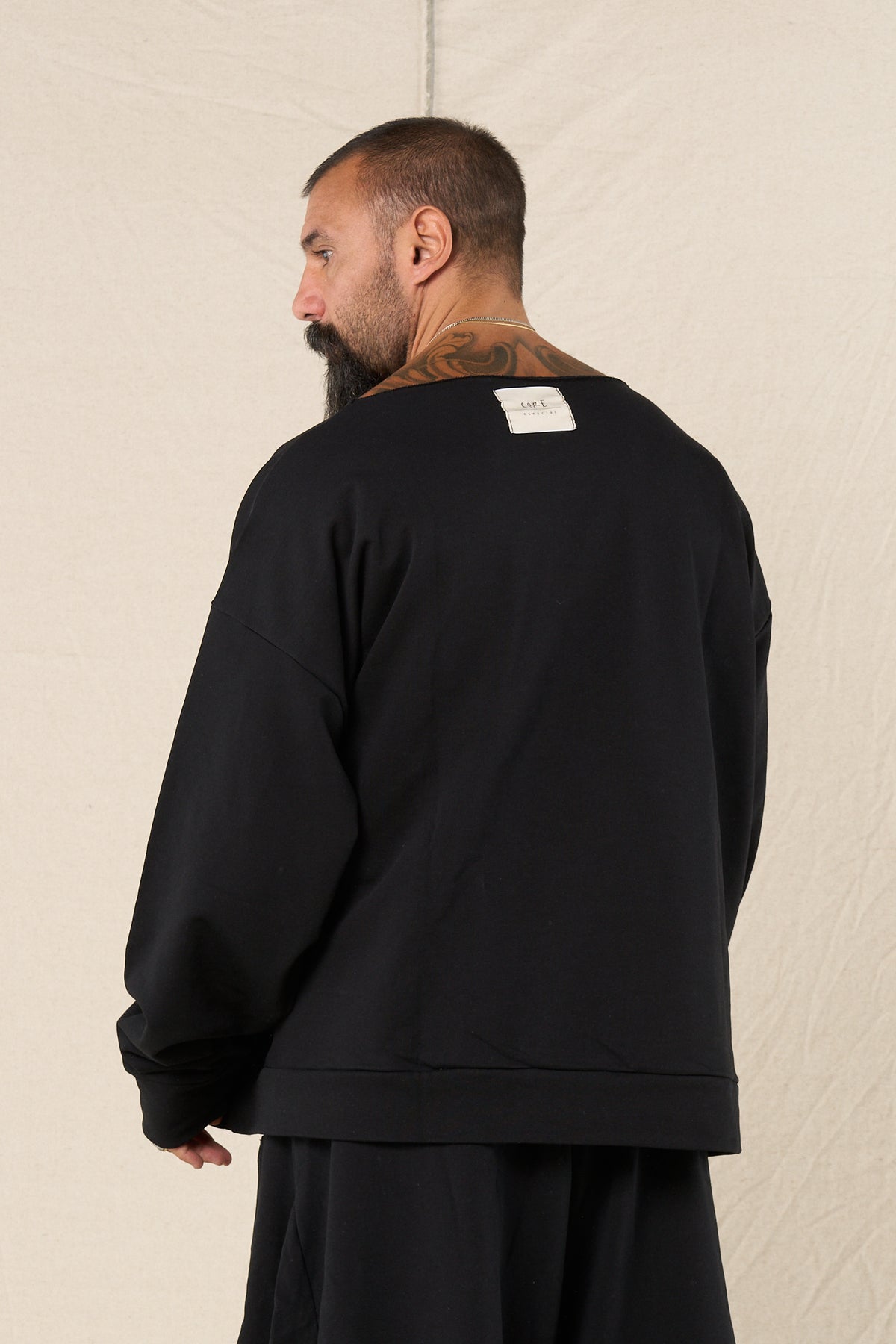 Felpa Big Over Core Nero