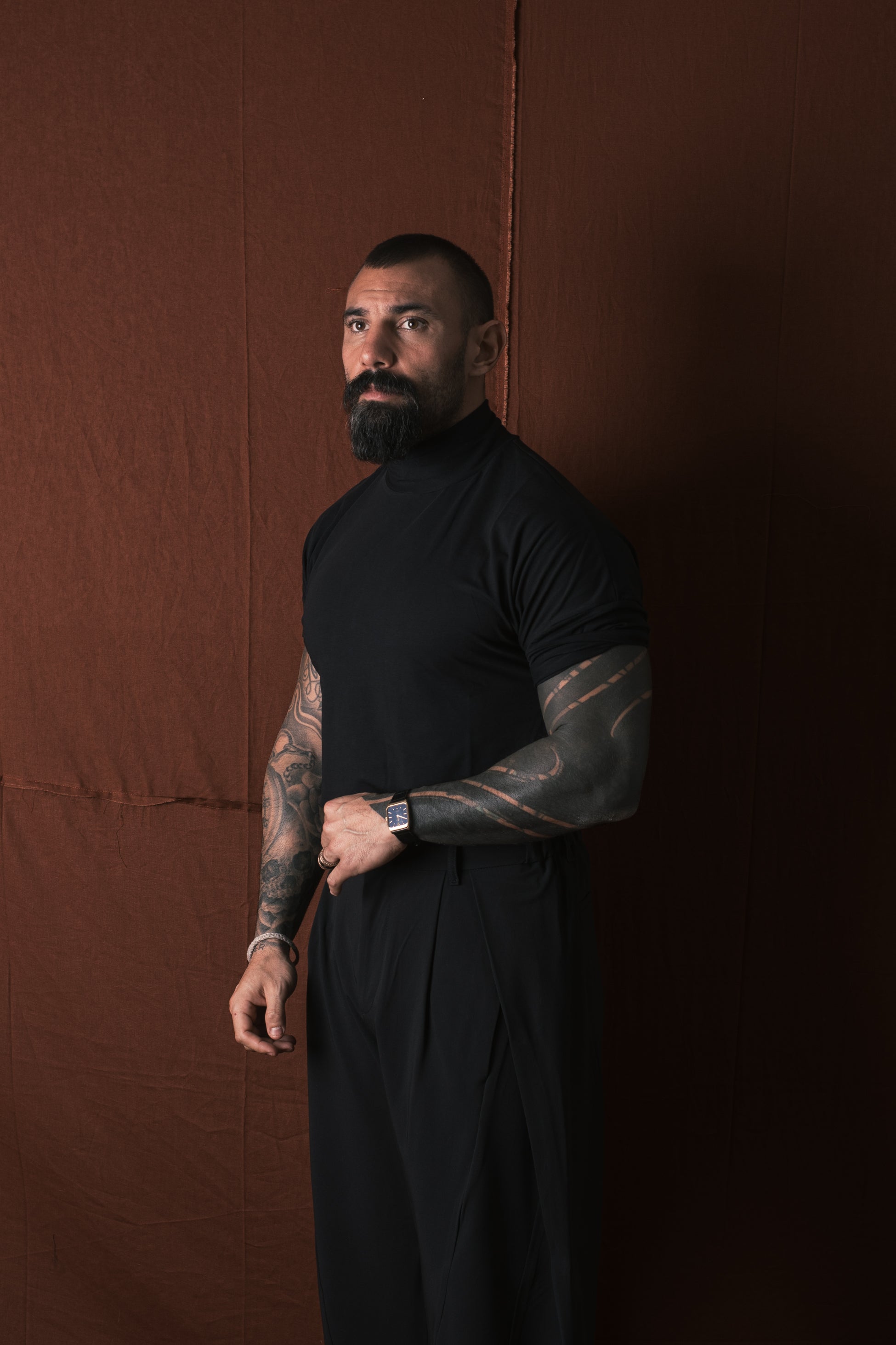 T-shirt Mezzocollo Nero