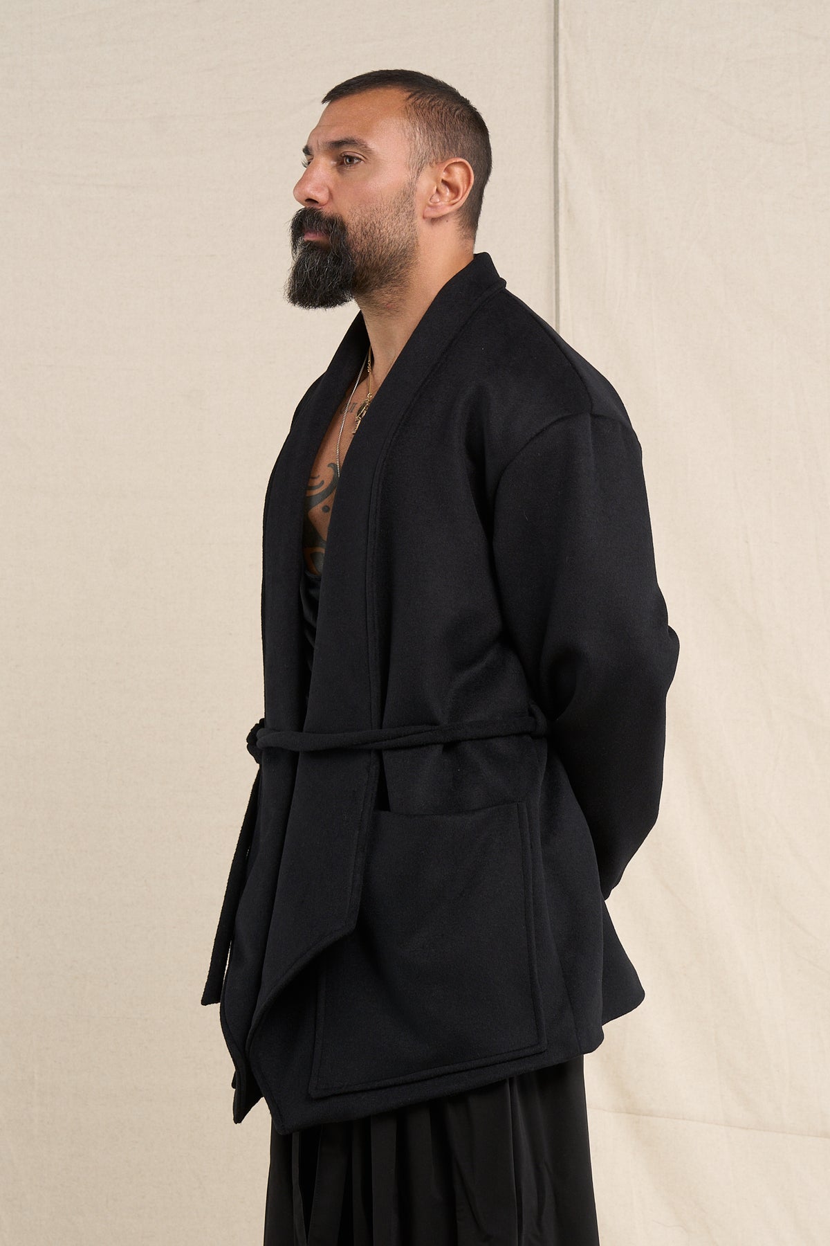 Cappotto Sciallato Nero