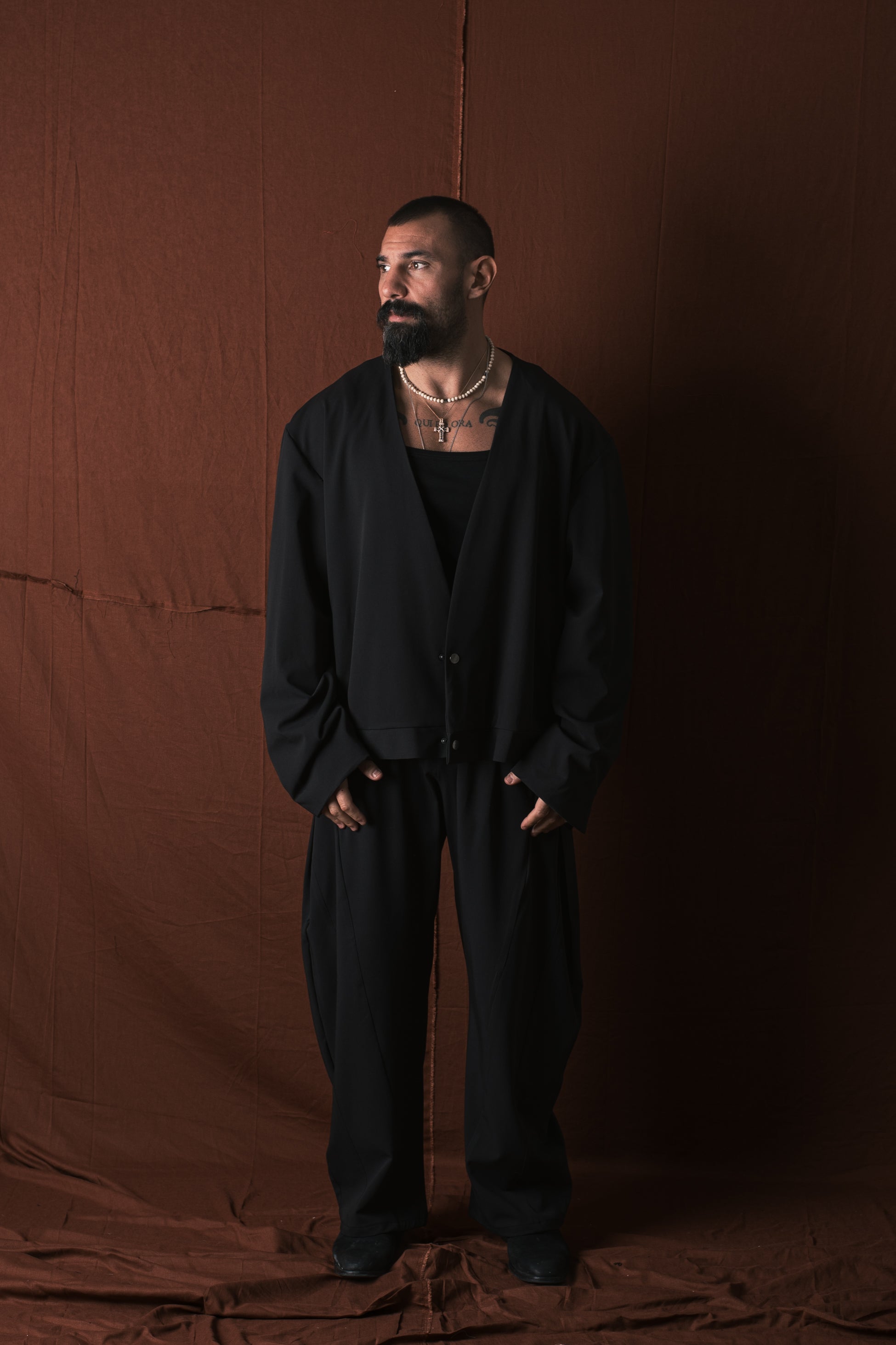 Giacca Crop Oversize Nero