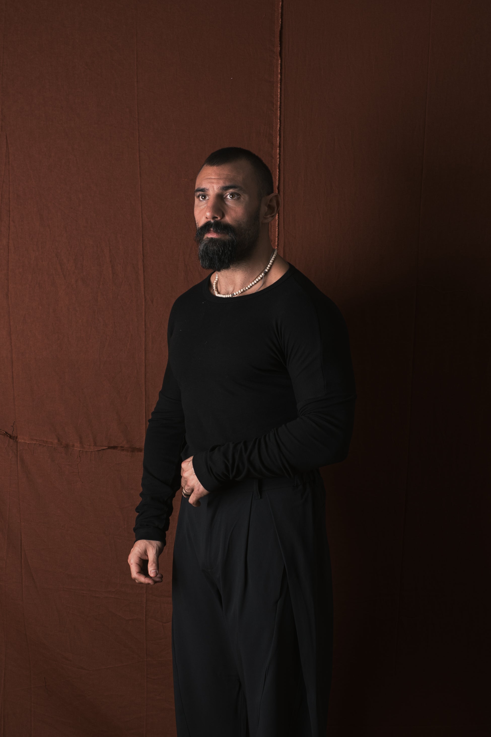 Maglia In Costa Nero