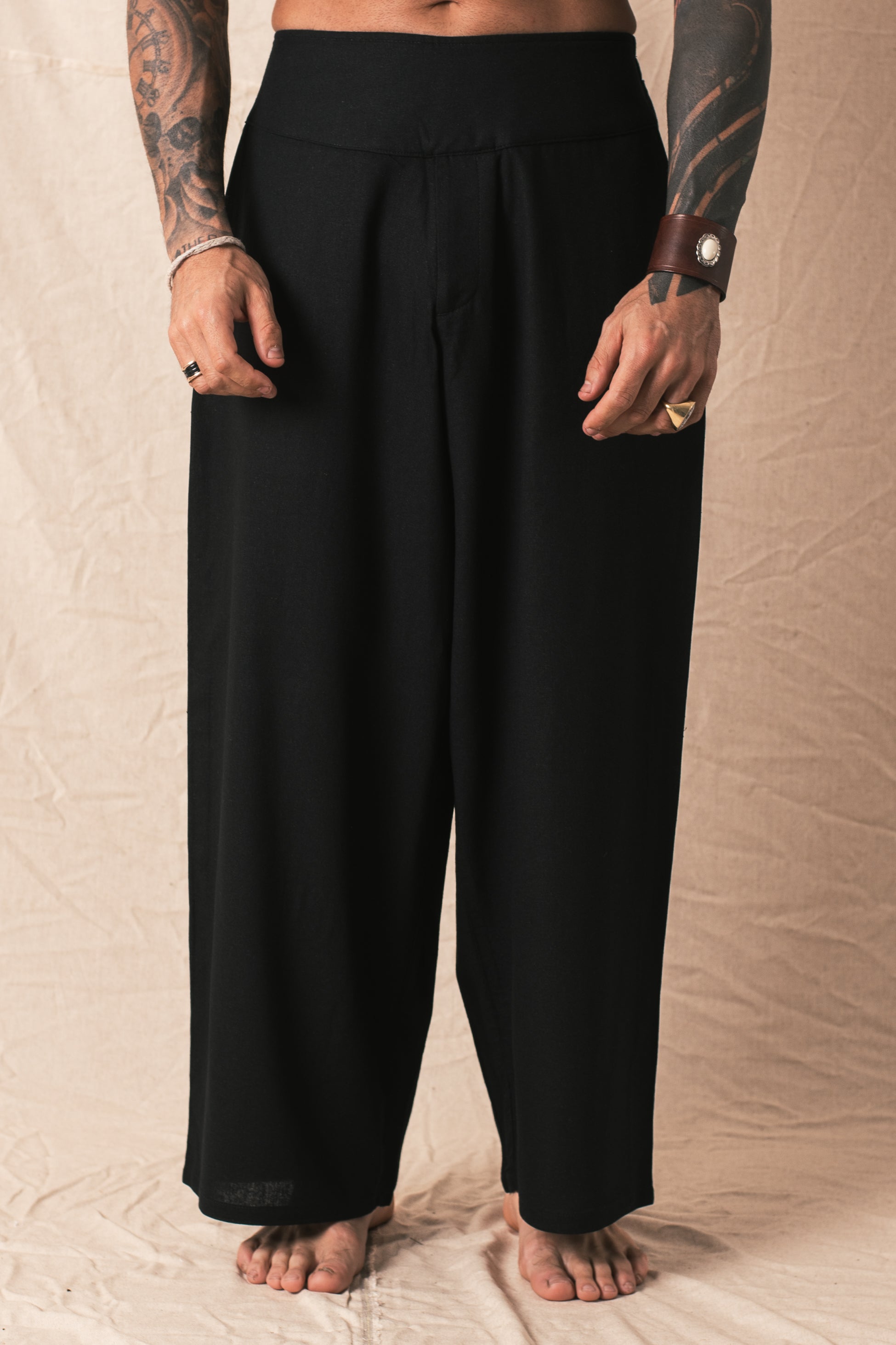 Pantalone Ritual Nero Lino