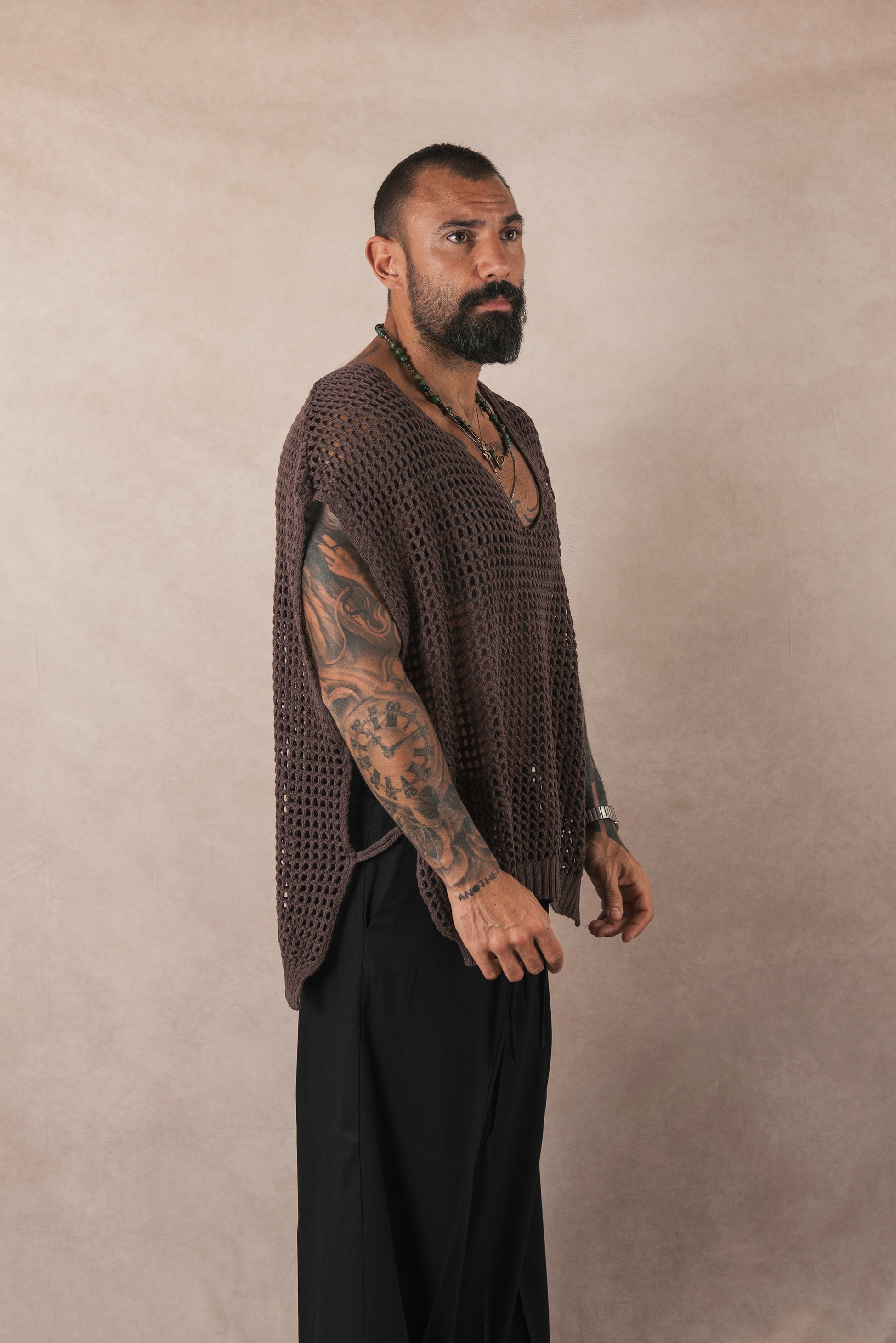 Smanicato In Maglia Open Moro