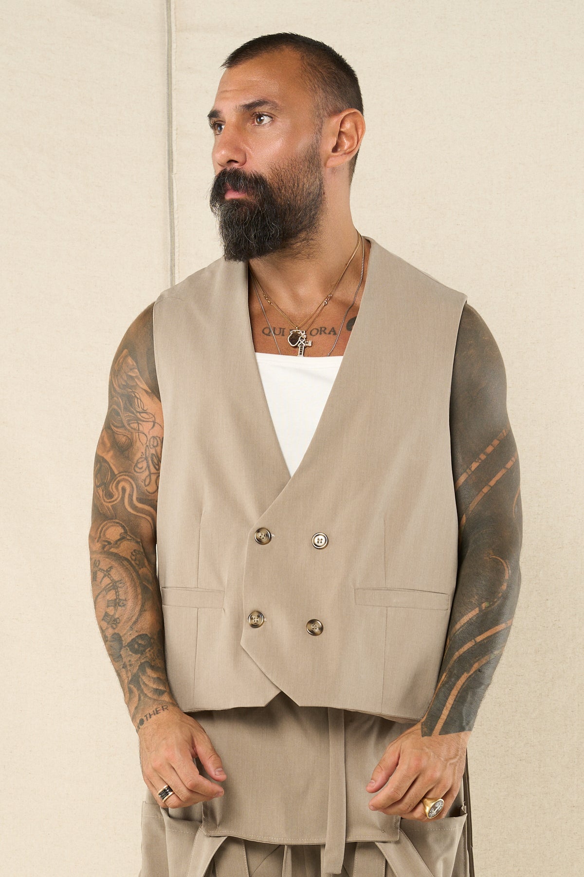 Gilet Classico Greige