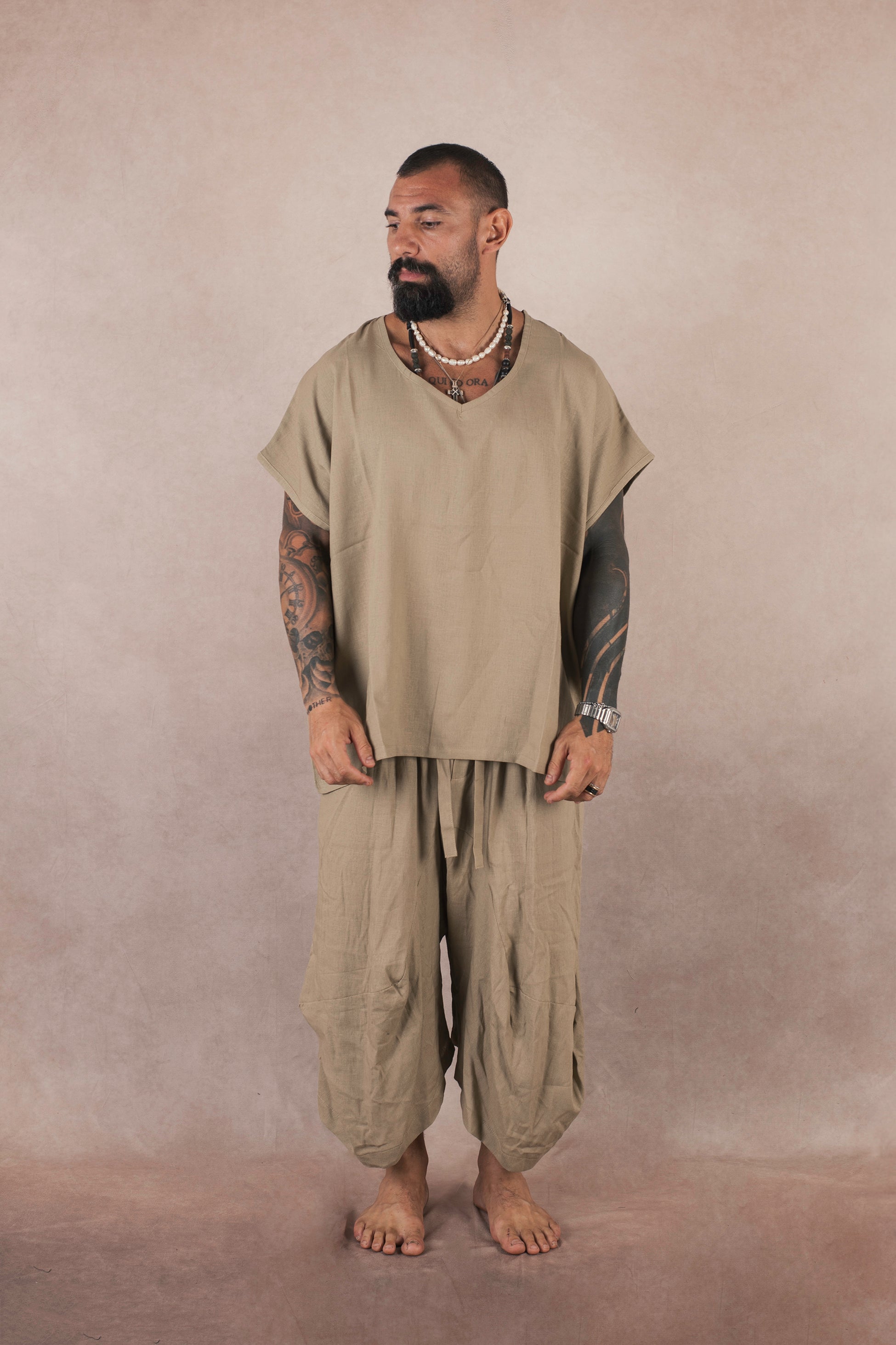 Chamaco In Lino Khaki