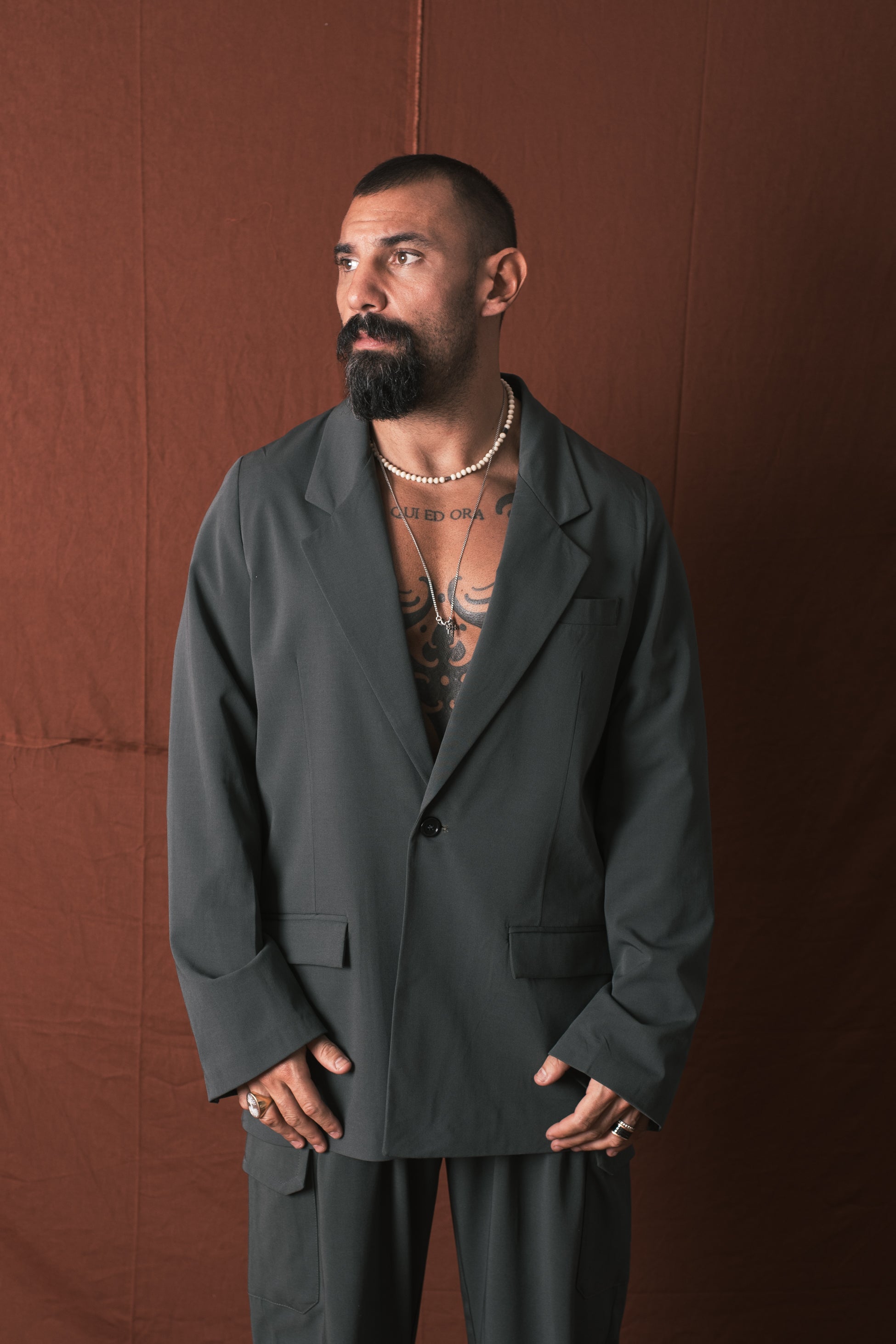 Blazer Monopetto Muschio